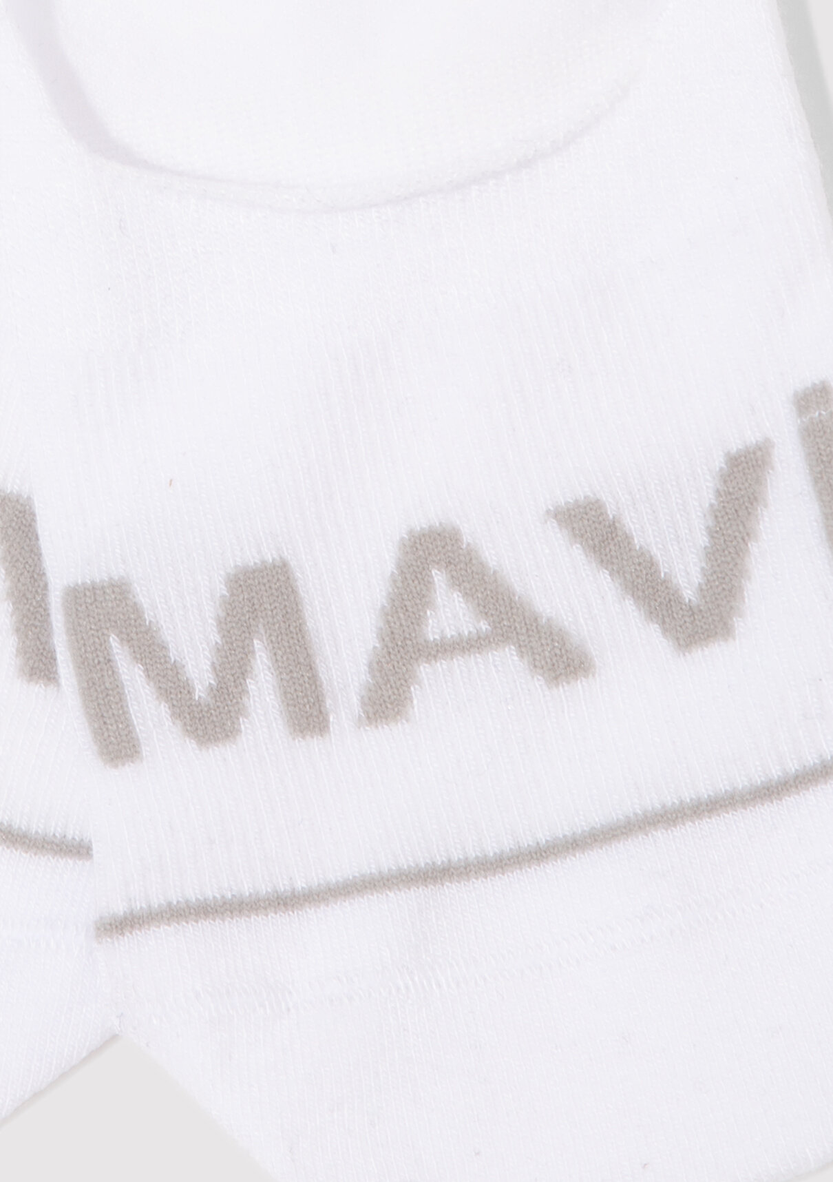 Mavi Logo Baskılı Beyaz Babet Çorabı görsel 2