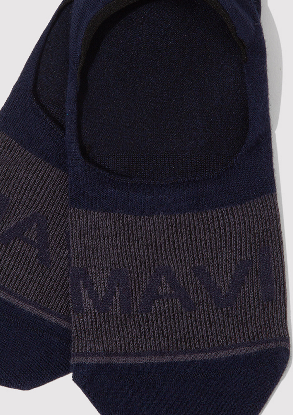 Mavi Logo Baskılı Lacivert Babet Çorabı görsel 3