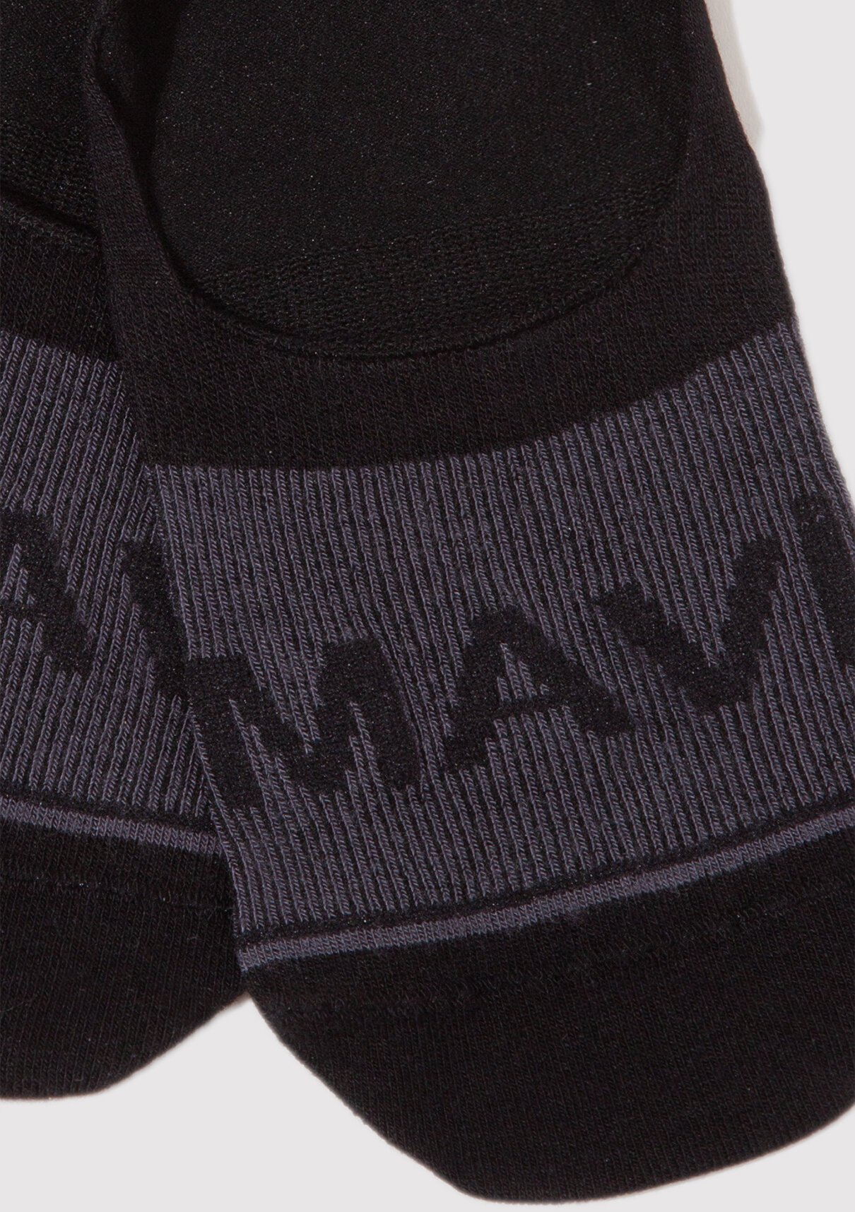 Mavi Logo Baskılı Siyah Babet Çorabı görsel 2