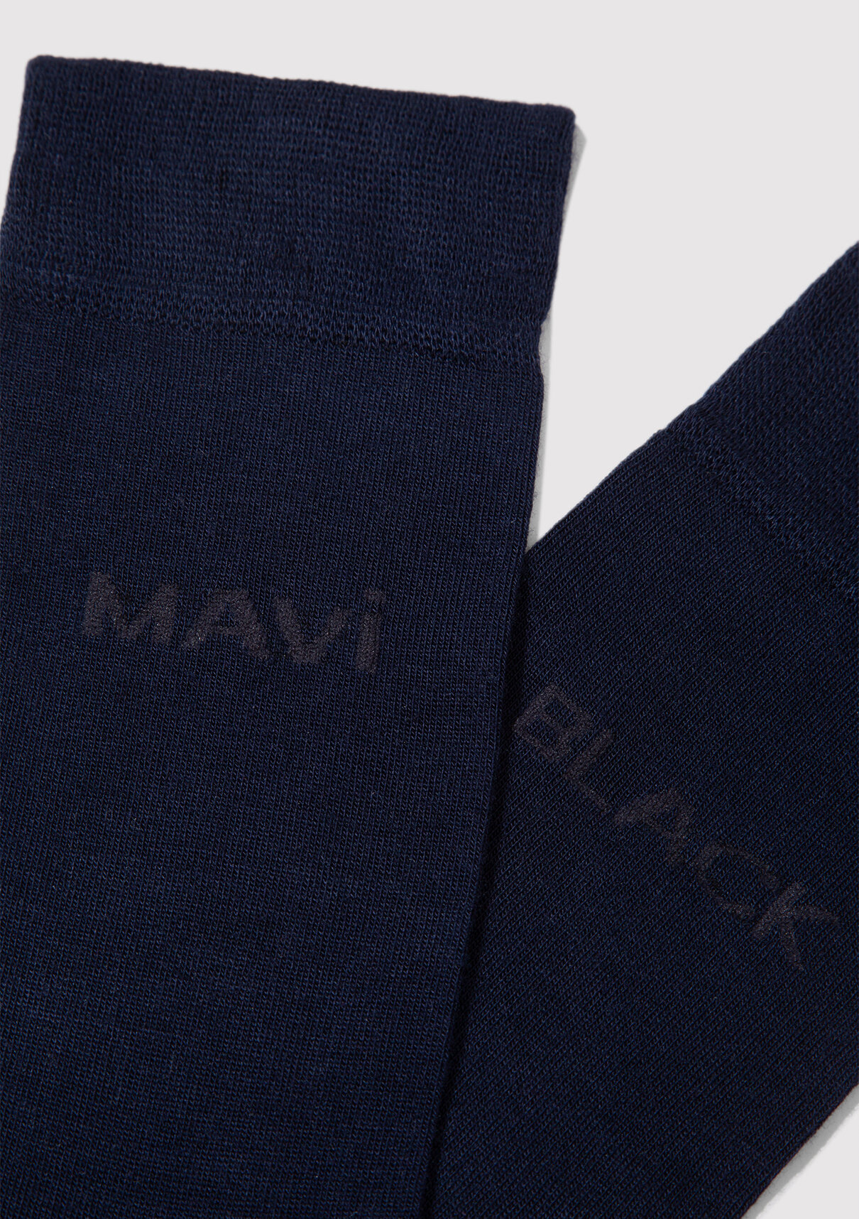 Mavi Black Baskılı Lacivert Soket Çorap görsel 2