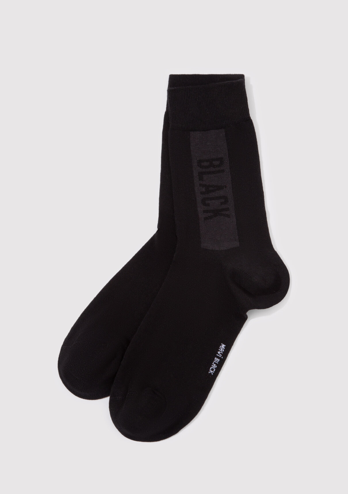 Mavi Black Baskılı Siyah Soket Çorap