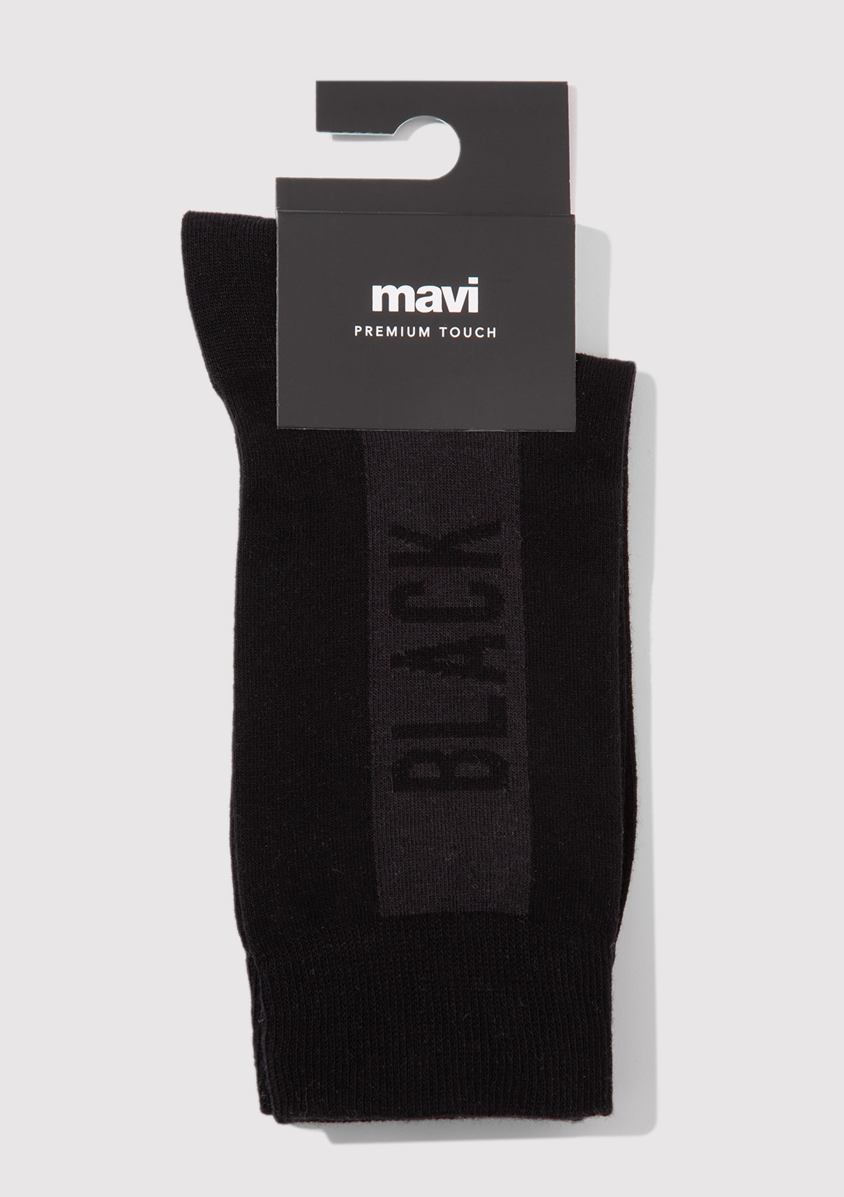 Mavi Black Baskılı Siyah Soket Çorap görsel 2