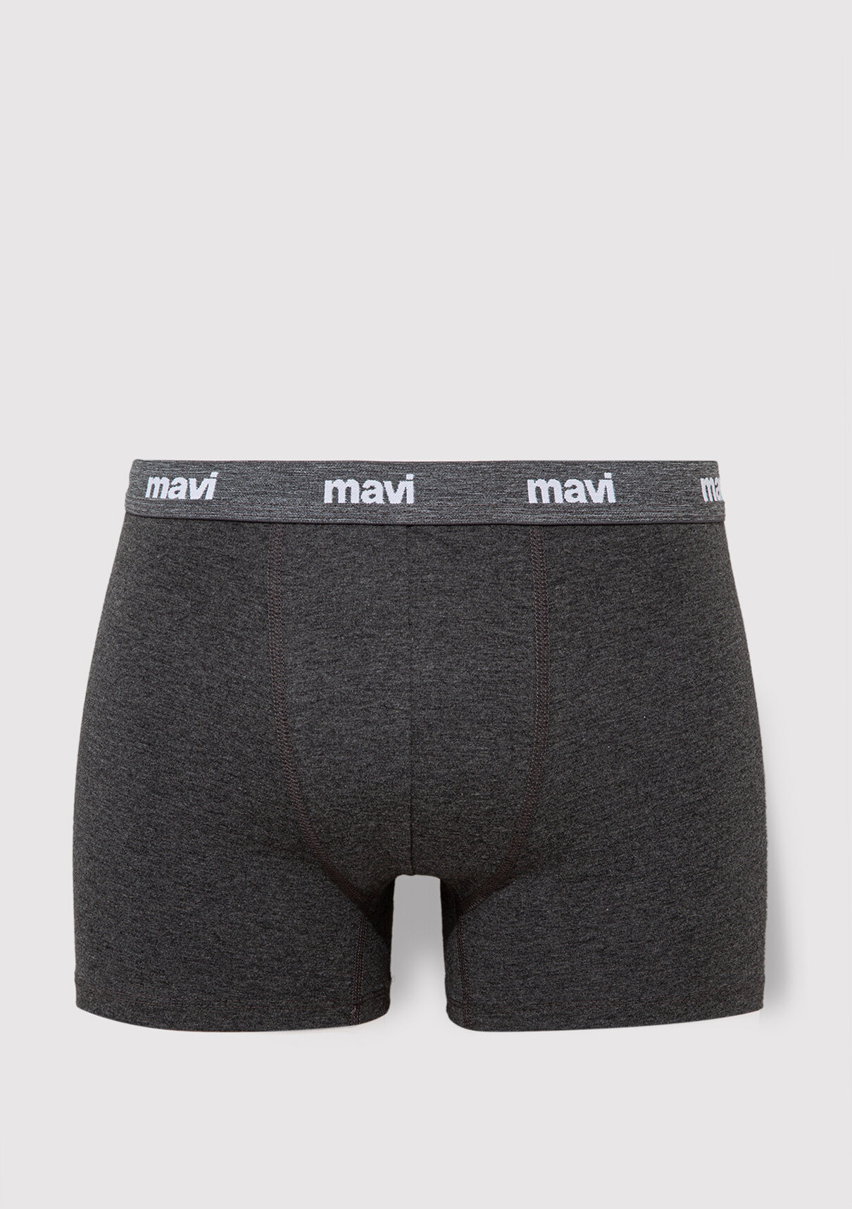 Mavi 3lü Gri Basic Boxer görsel 2