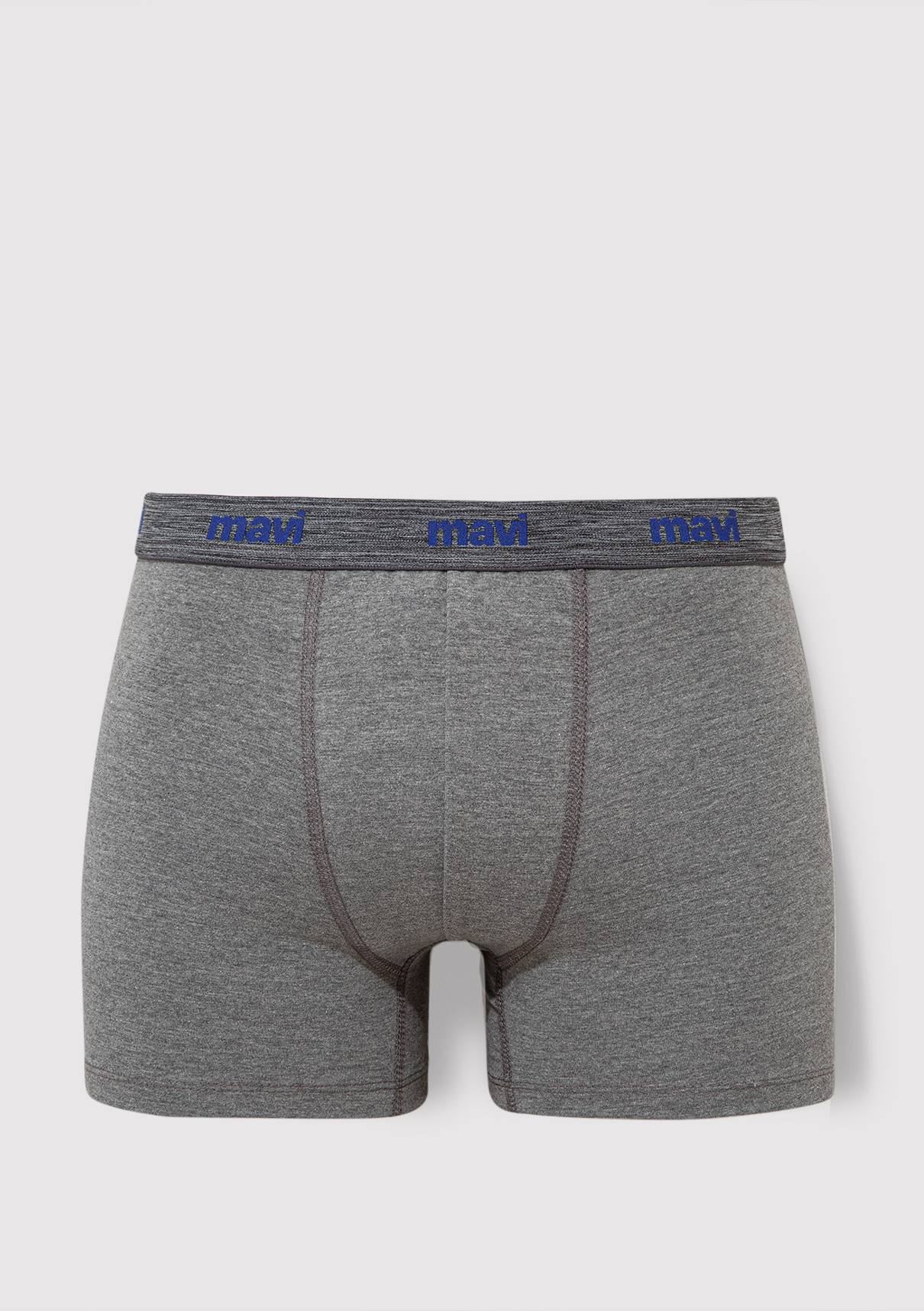 Mavi 3lü Gri Basic Boxer görsel 3