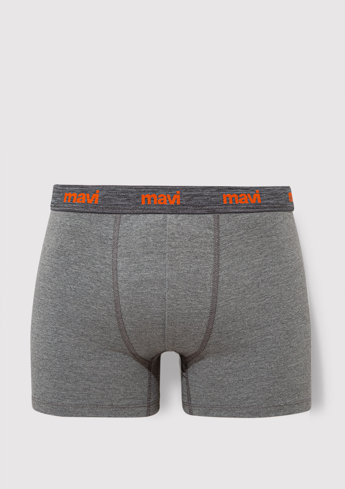 Mavi 3lü Gri Basic Boxer görsel 4