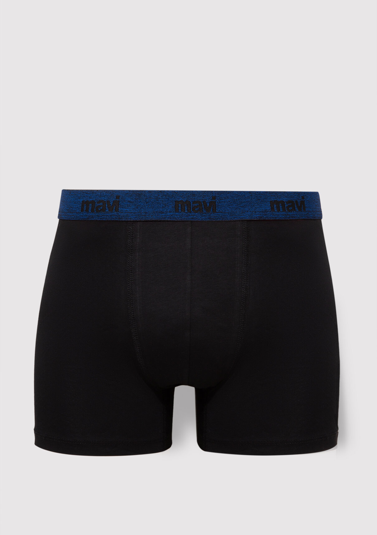 Mavi 3lü Siyah Basic Boxer görsel 4