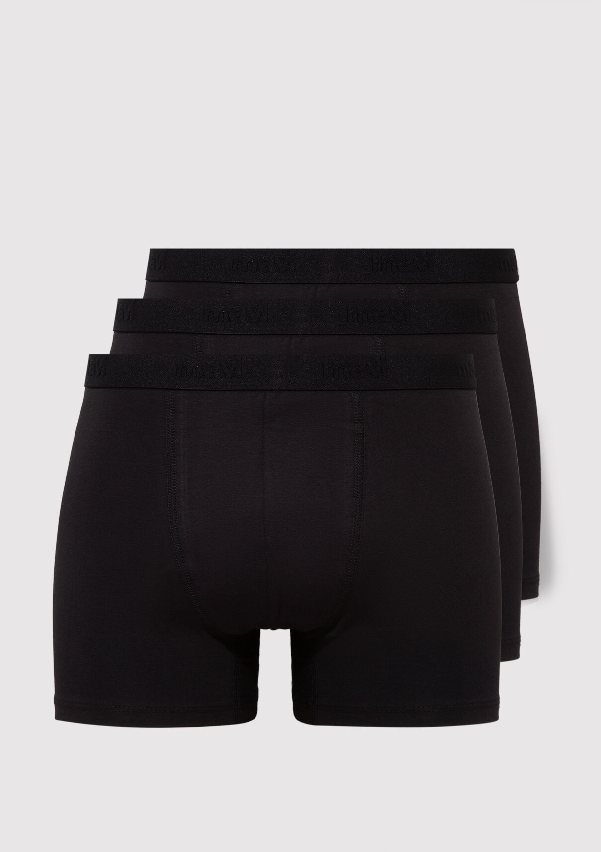 Mavi 3lü Siyah Basic Boxer