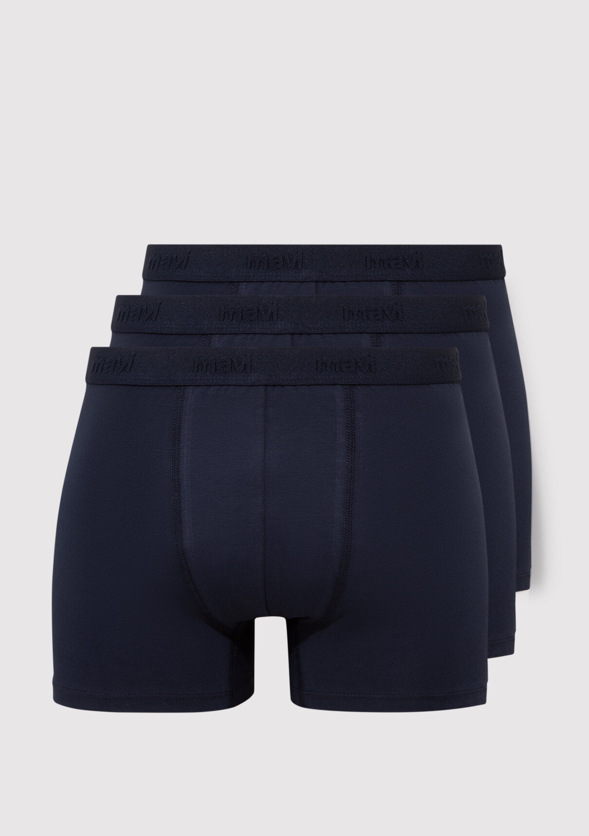Mavi 3lü Lacivert Basic Boxer