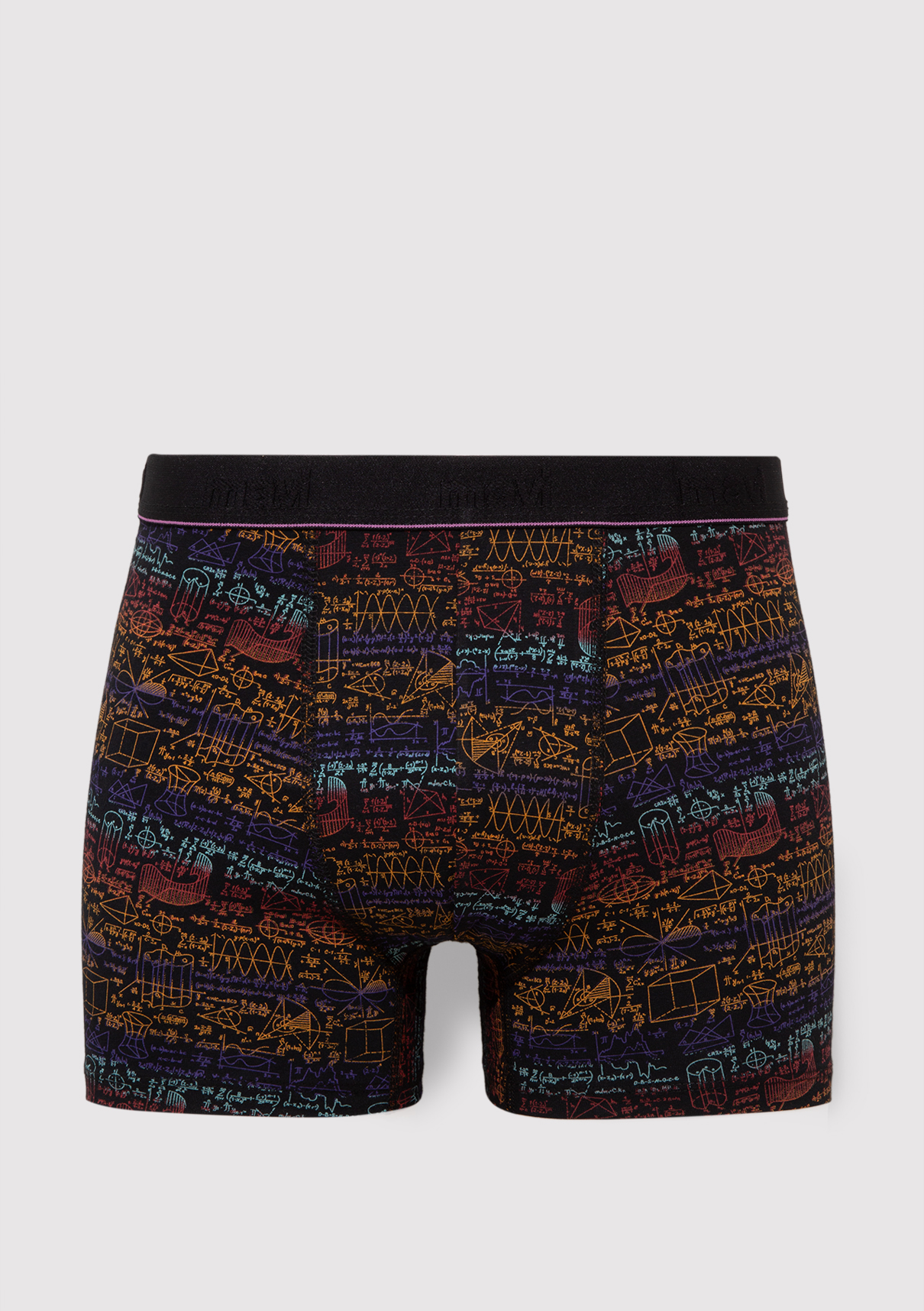 Mavi 3lü Baskılı Siyah Boxer görsel 2