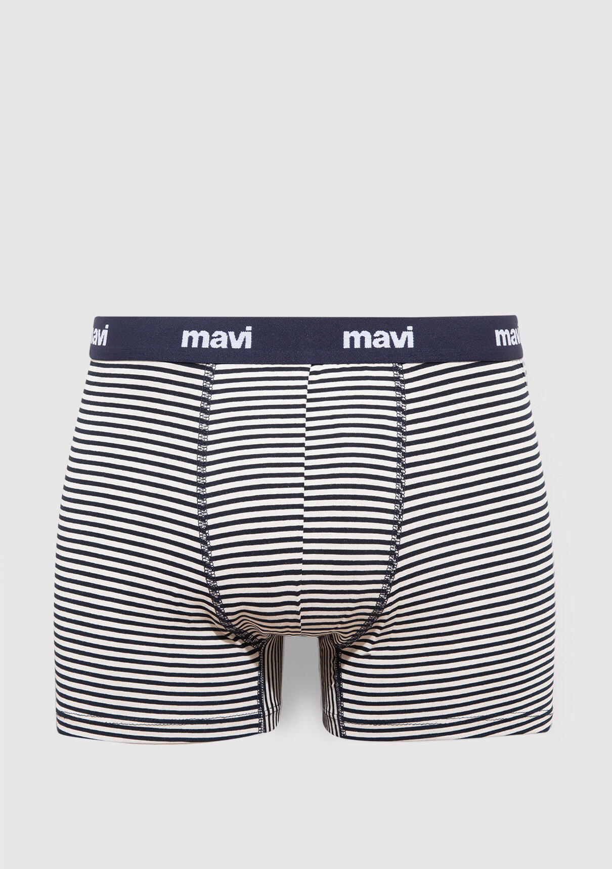 Mavi 3lü Baskılı Lacivert Boxer görsel 2