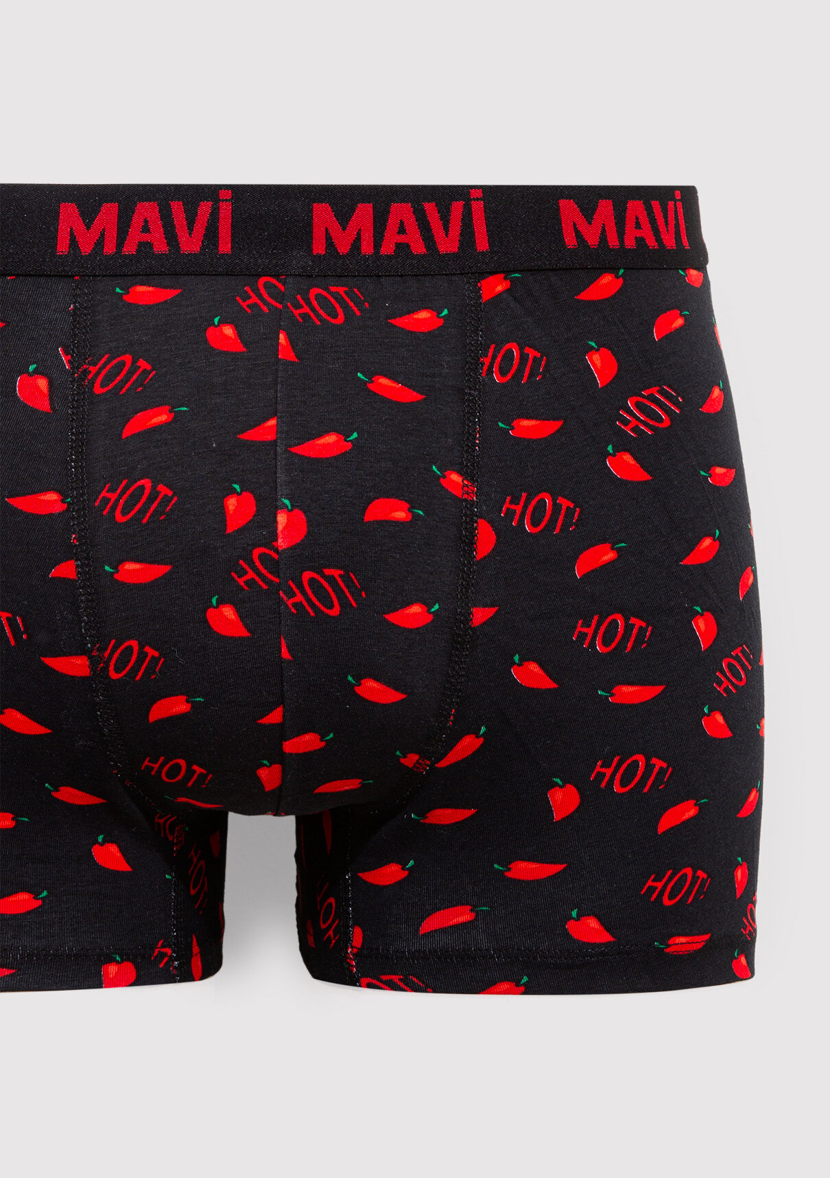 Mavi Biber Detaylı Siyah Boxer görsel 2