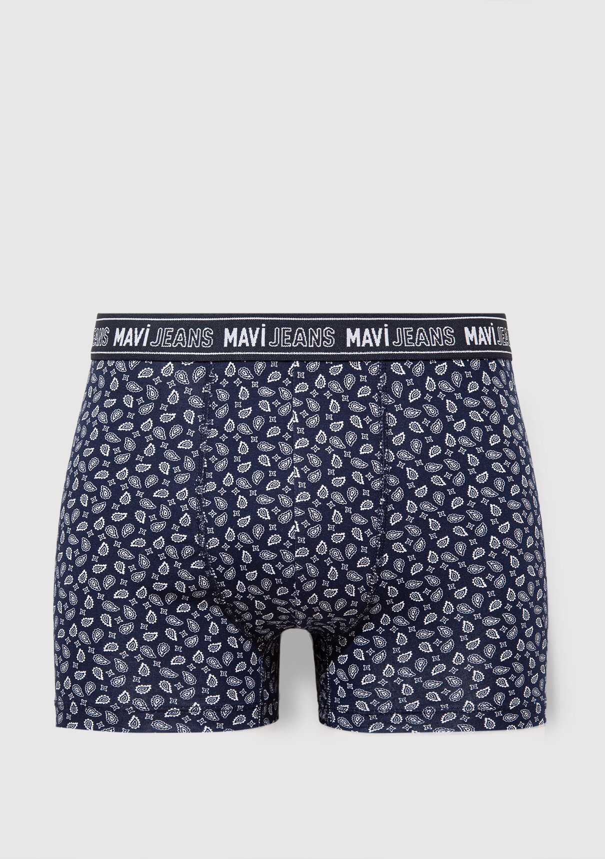 Mavi Baskılı Lacivert Boxer