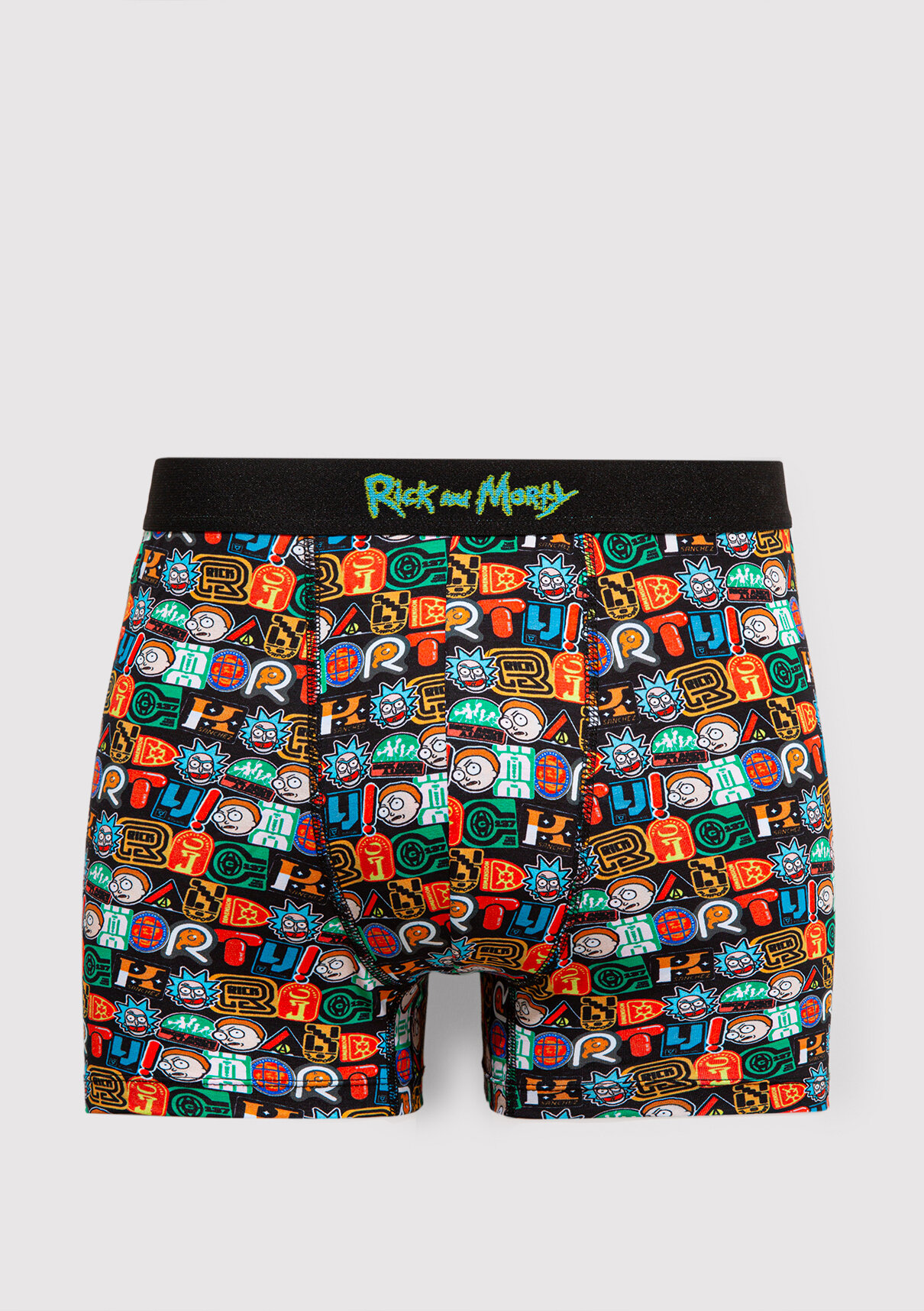 Mavi Rick And Morty Baskılı Renkli Boxer
