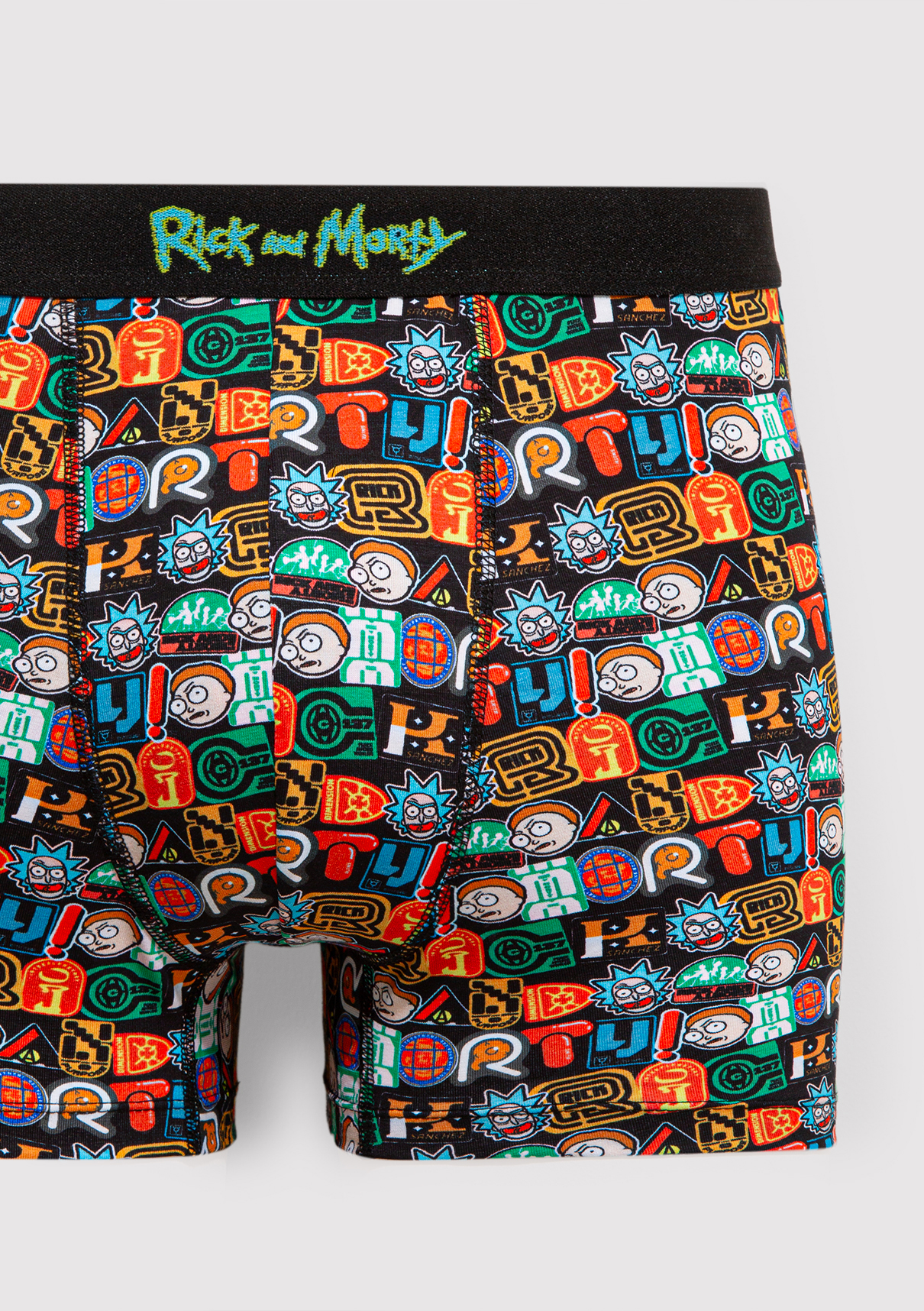 Mavi Rick And Morty Baskılı Renkli Boxer görsel 2
