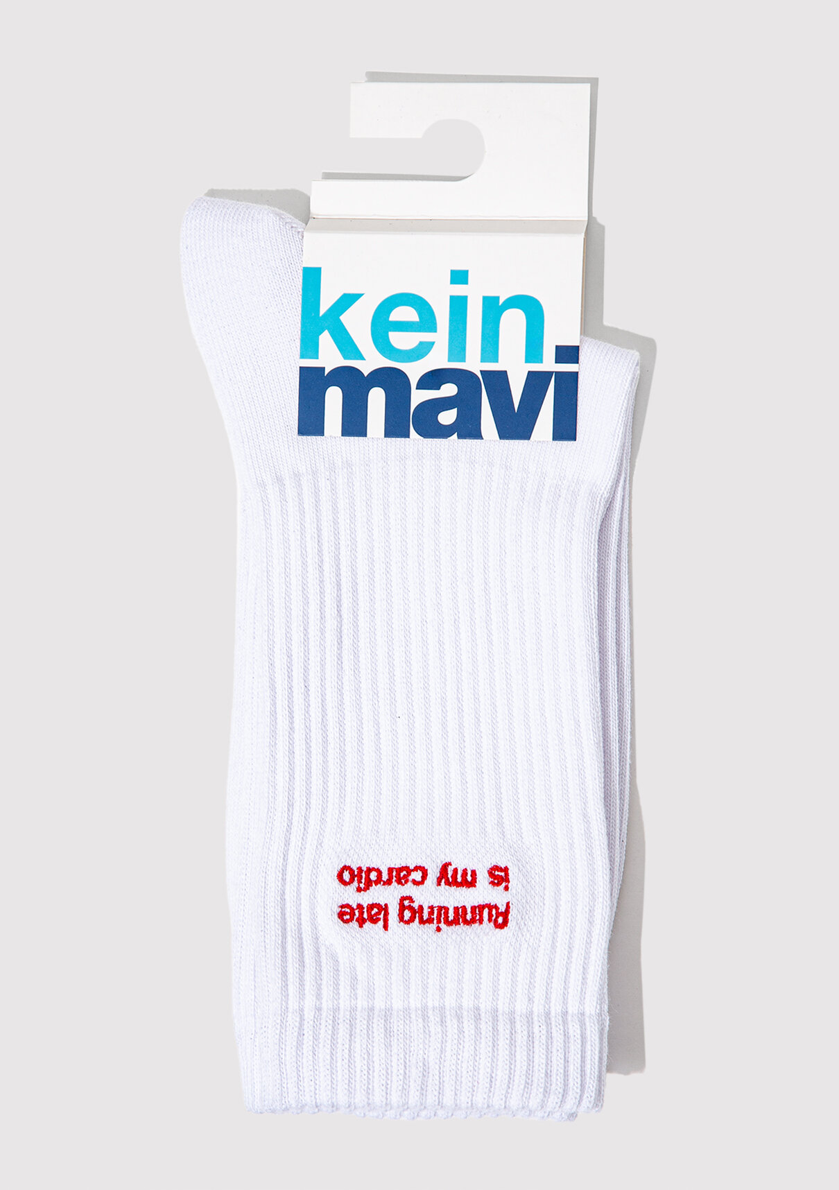 Mavi Runnig Late Nakışlı Soket Çorap görsel 4