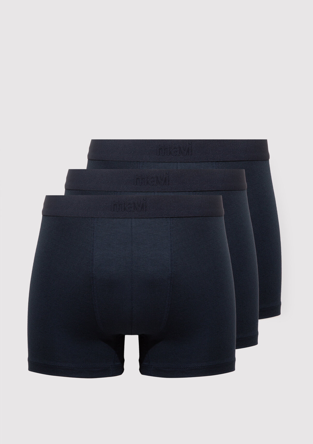 Mavi 3lü Lacivert Basic Boxer