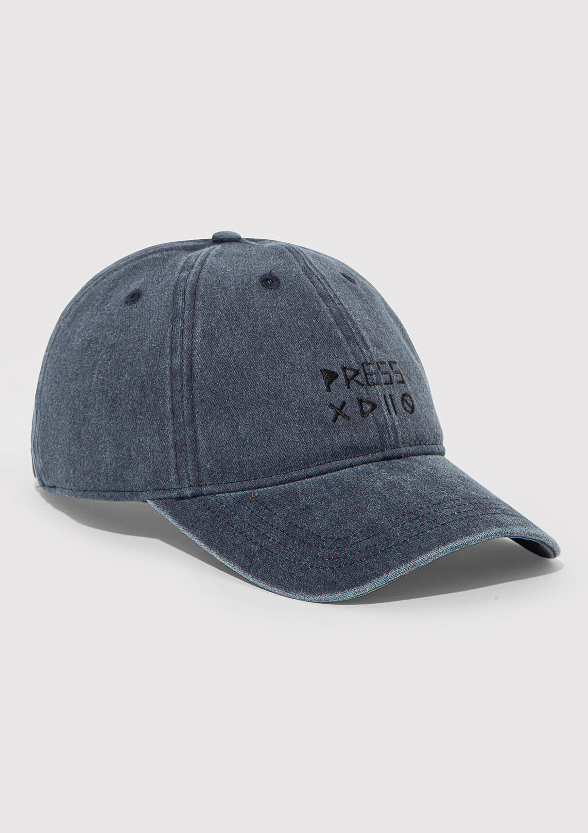 Mavi İşlemeli Denim Şapka görsel 4
