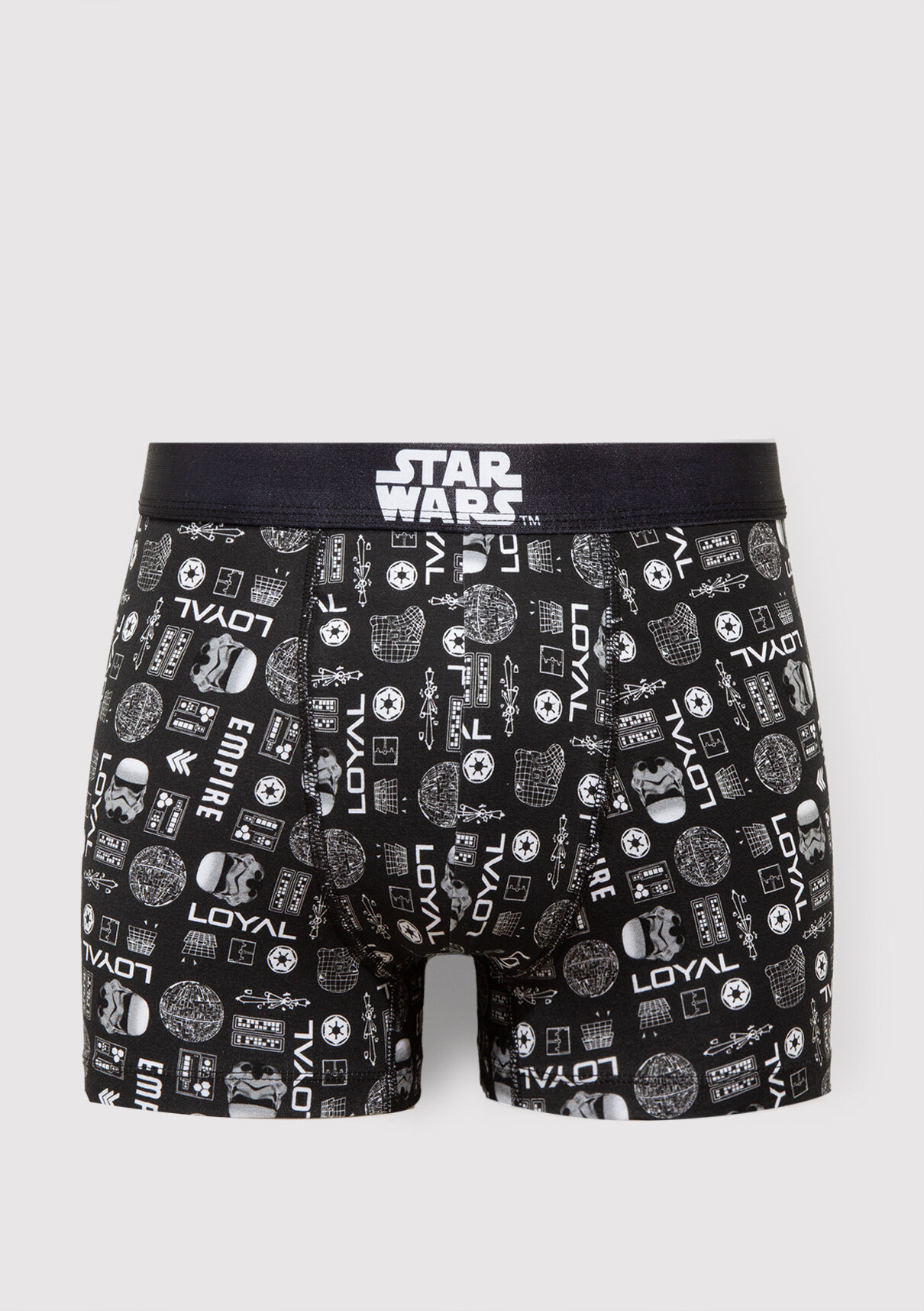 Mavi Star Wars Baskılı Siyah Boxer