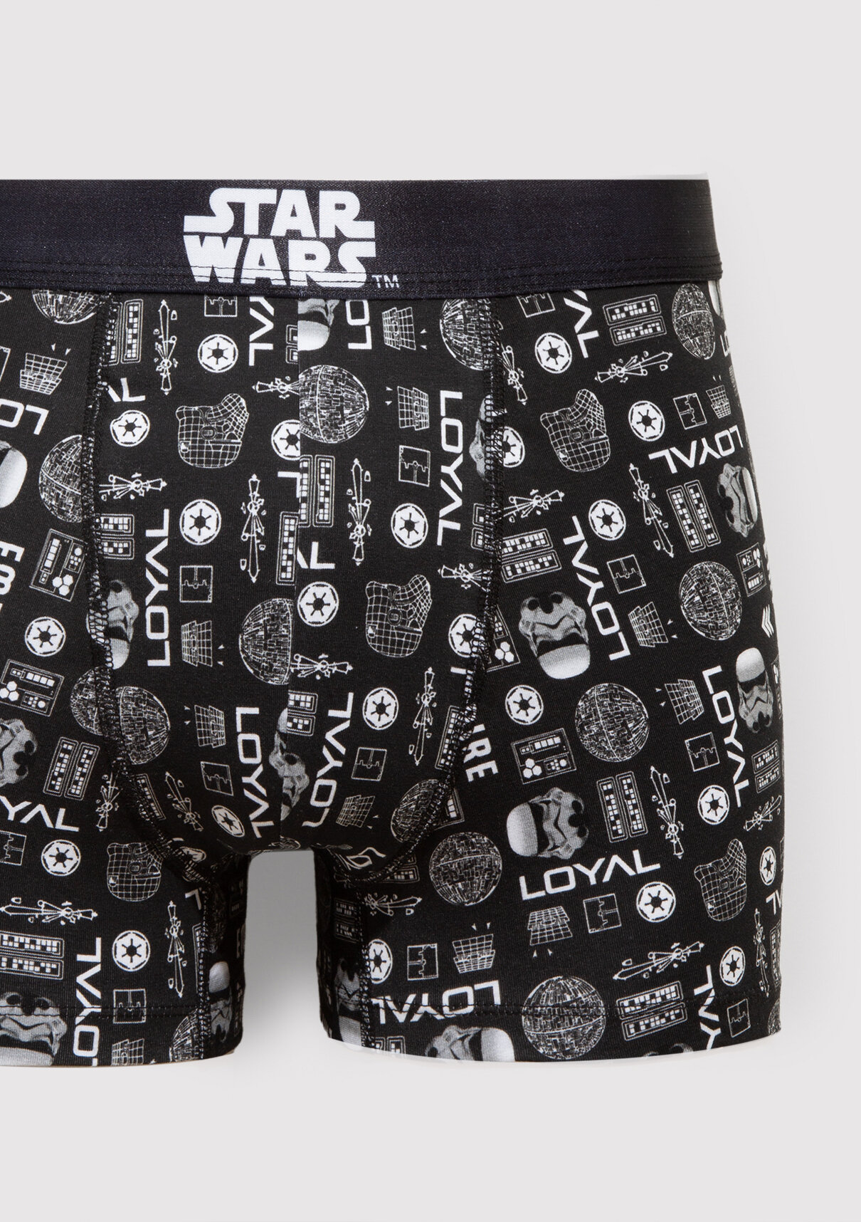 Mavi Star Wars Baskılı Siyah Boxer görsel 2