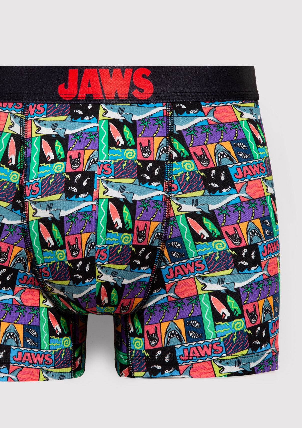 Mavi Jaws Baskılı Siyah Boxer görsel 2