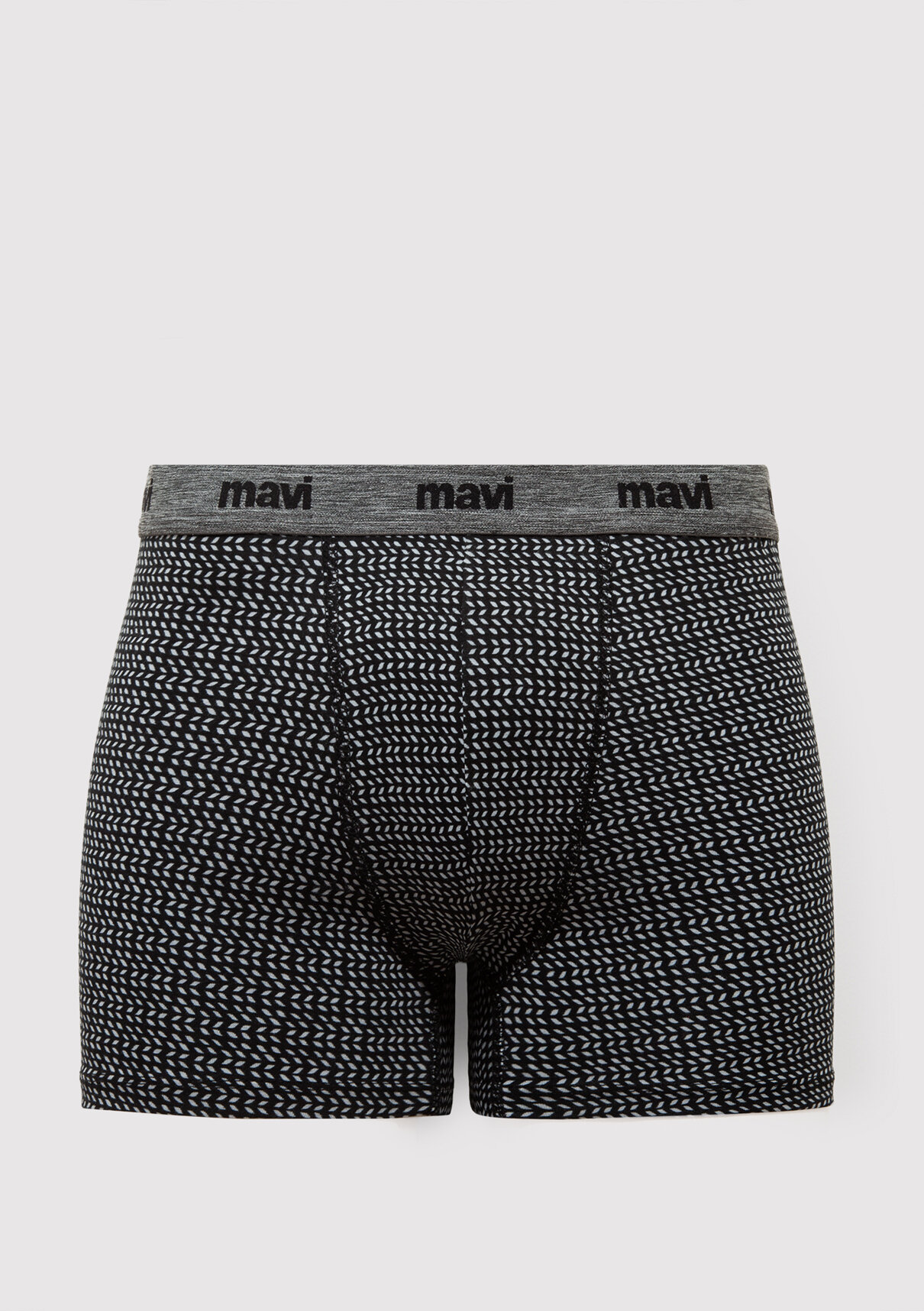 Mavi 3lü Siyah Baskılı Boxer görsel 2
