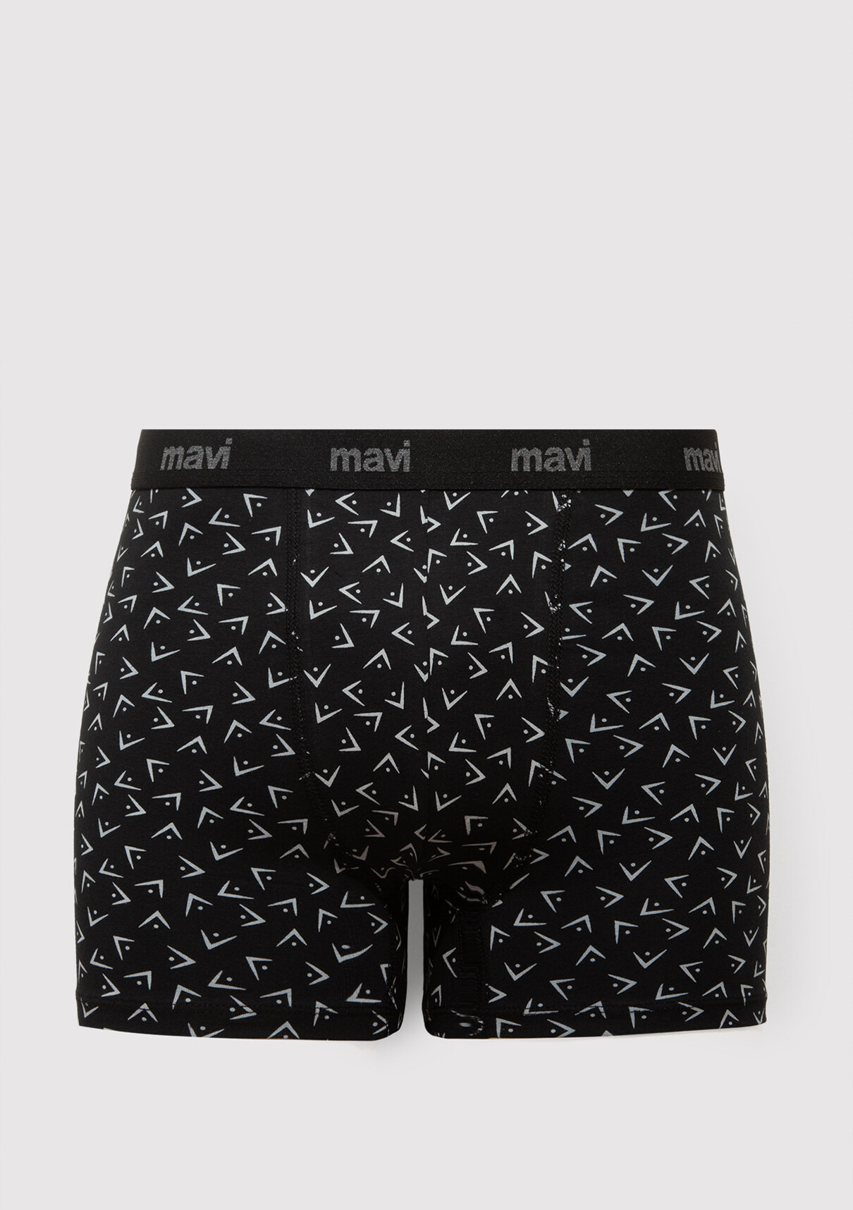 Mavi 3lü Siyah Baskılı Boxer görsel 3