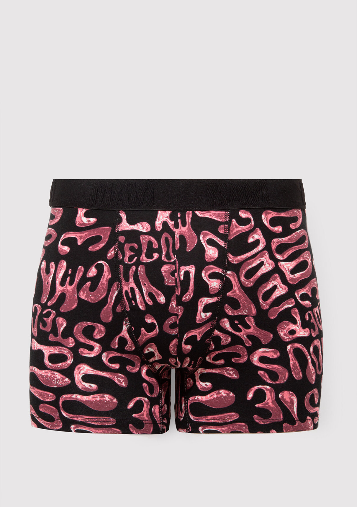 Mavi Baskılı Pembe Boxer