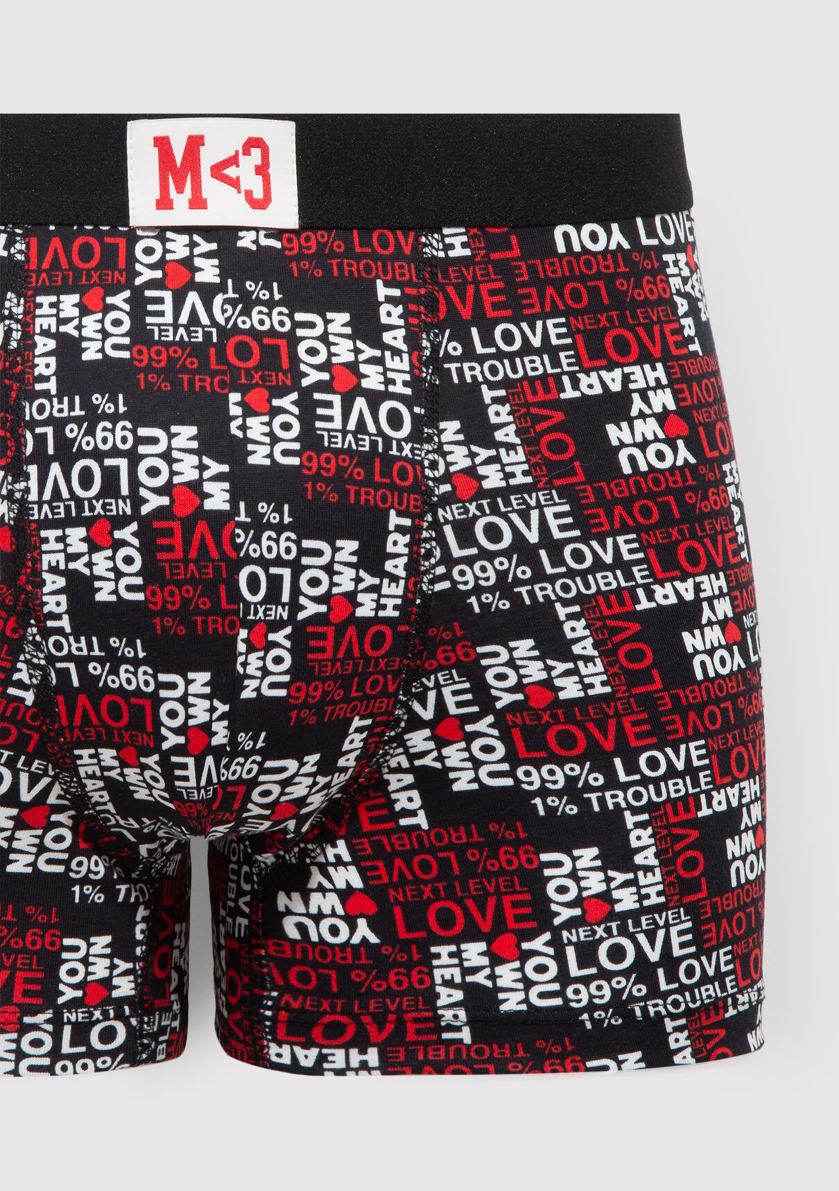 Mavi Baskılı Siyah Boxer görsel 2