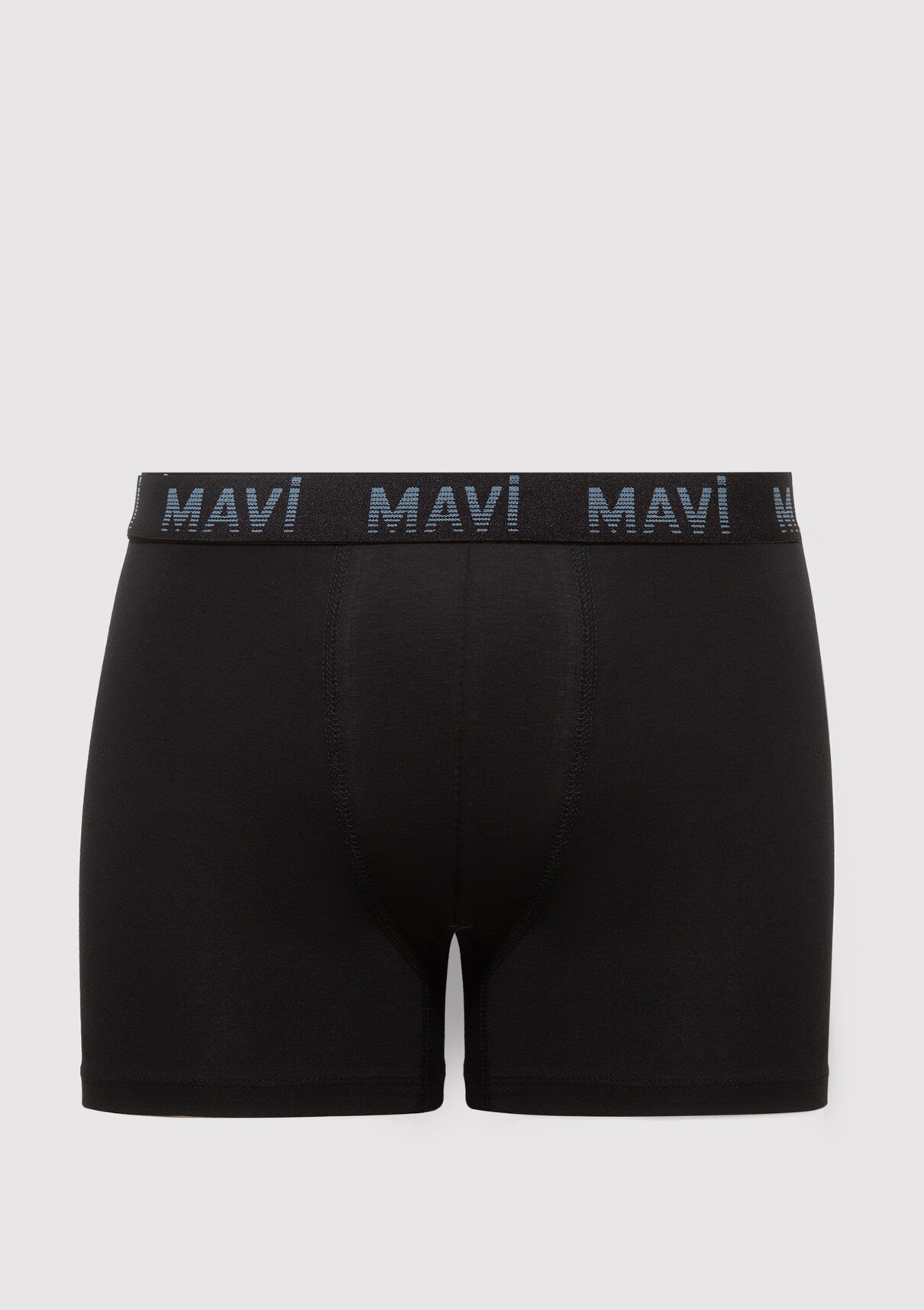 Mavi 7li Siyah Basic Boxer görsel 4