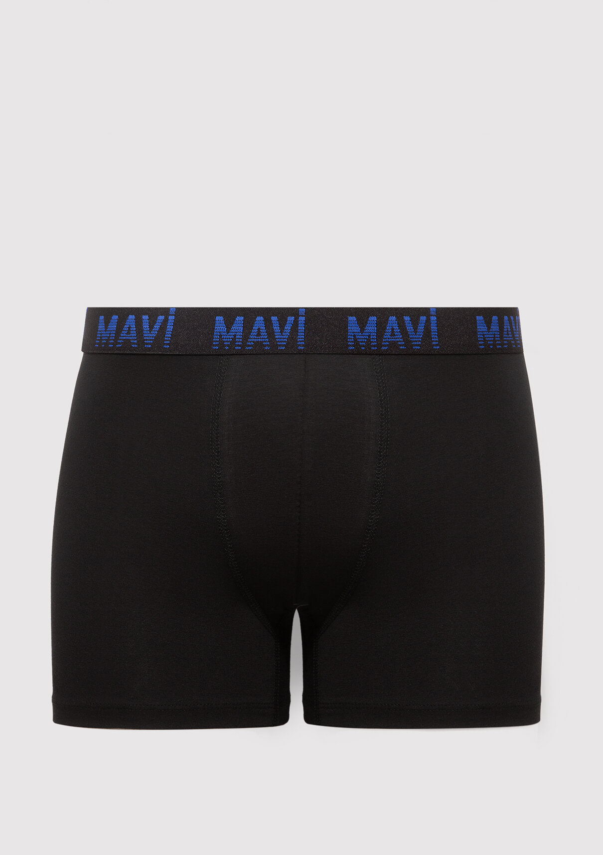 Mavi 7li Siyah Basic Boxer görsel 7