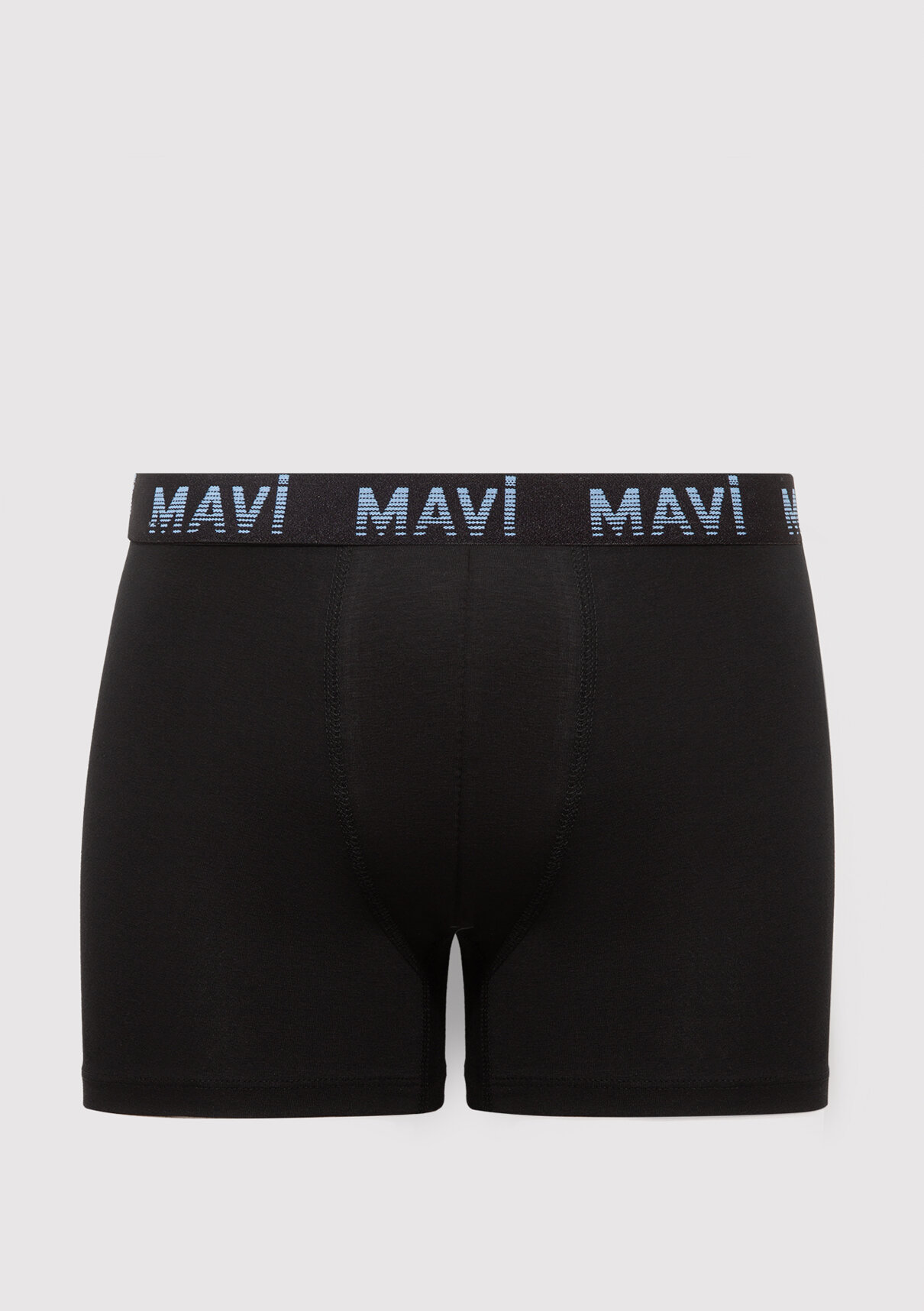 Mavi 7li Siyah Basic Boxer görsel 8