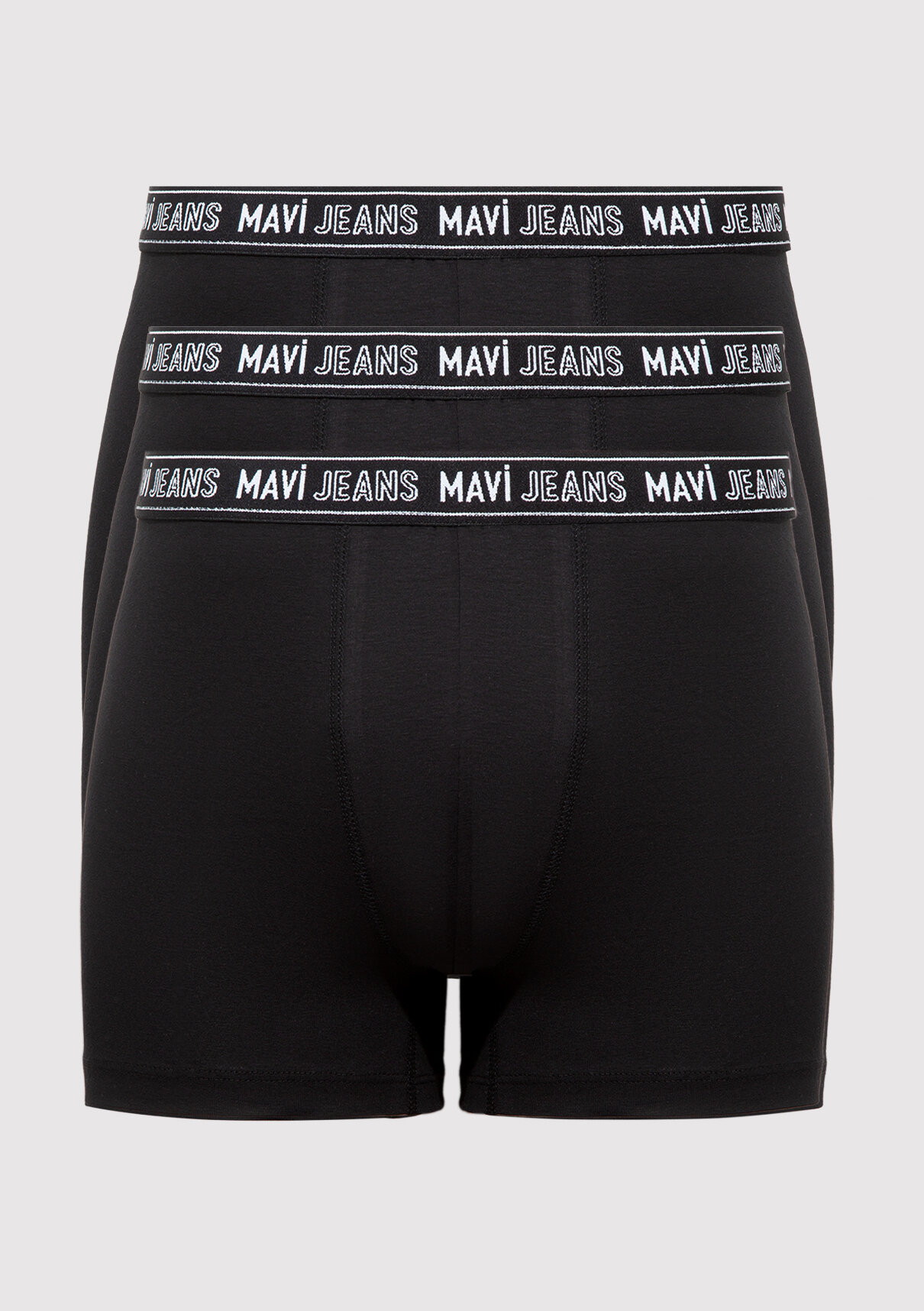 Mavi 7li Siyah Basic Boxer görsel 2