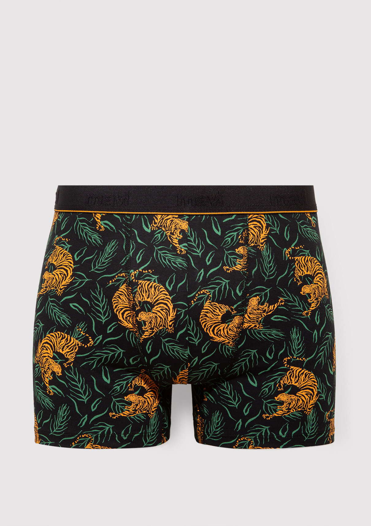 Mavi 3lü Baskılı Siyah Boxer görsel 2