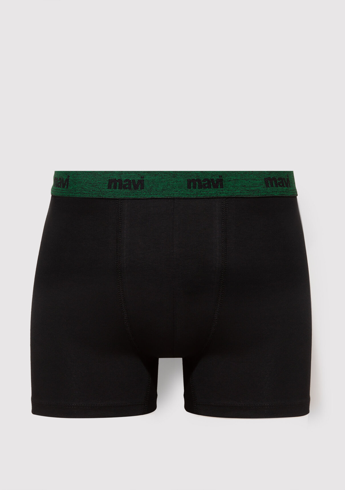 Mavi 3lü Baskılı Siyah Boxer görsel 3