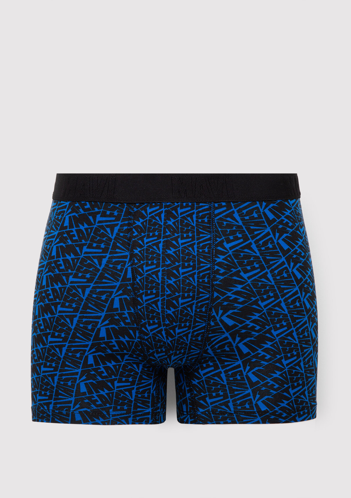 Mavi 3lü Baskılı Lacivert Boxer görsel 2