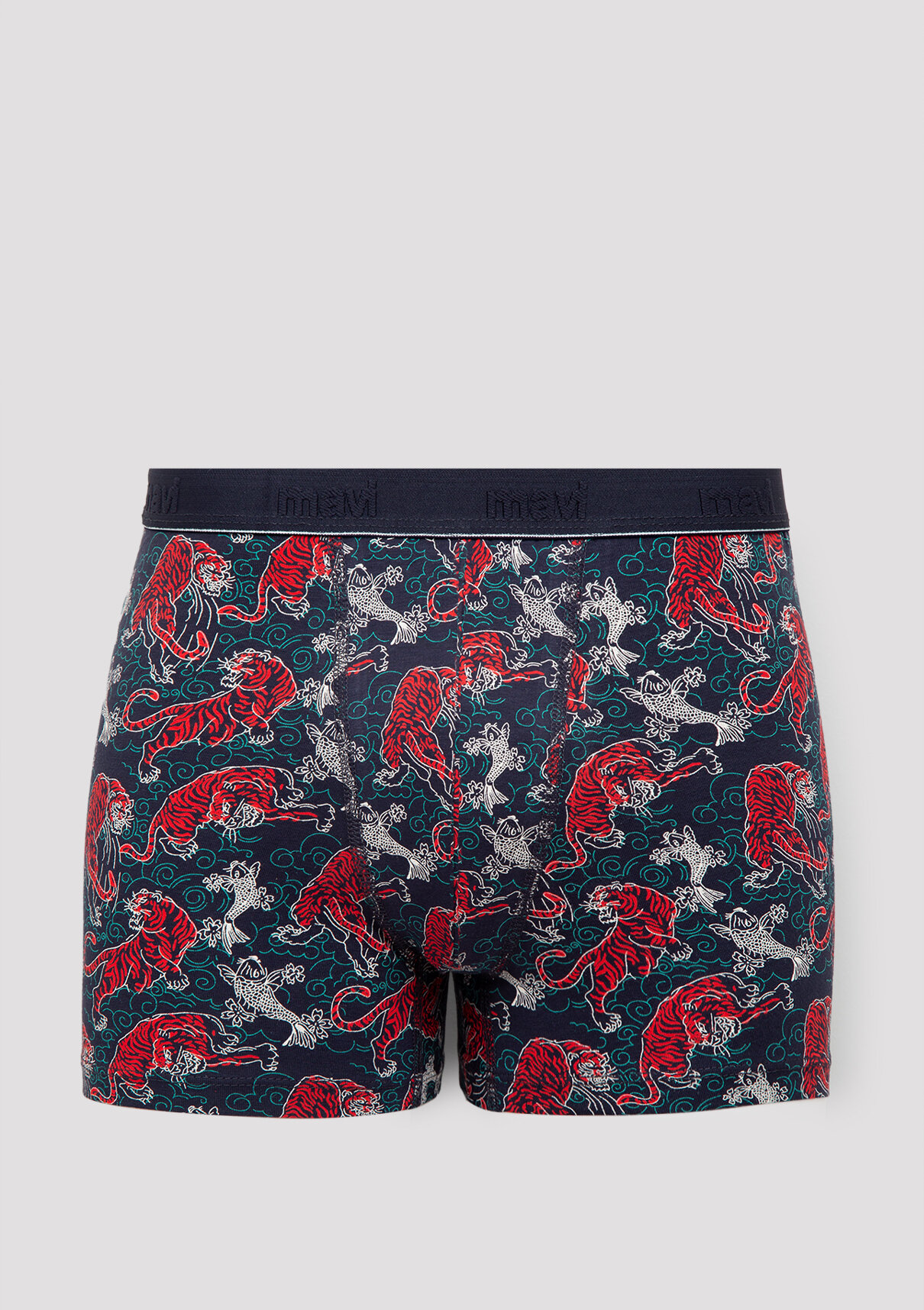 Mavi 3lü Baskılı Boxer görsel 2