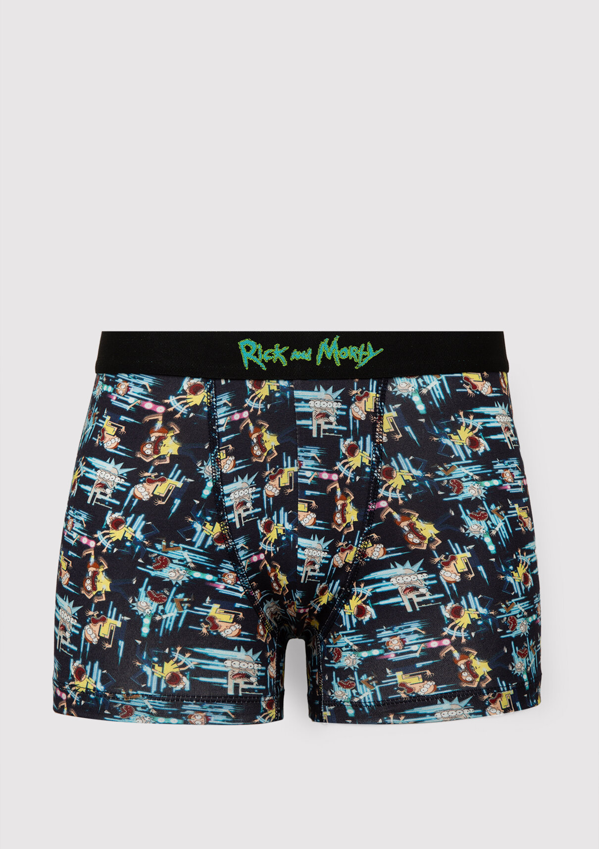 Mavi Rick and Morty Baskılı Lacivert Boxer