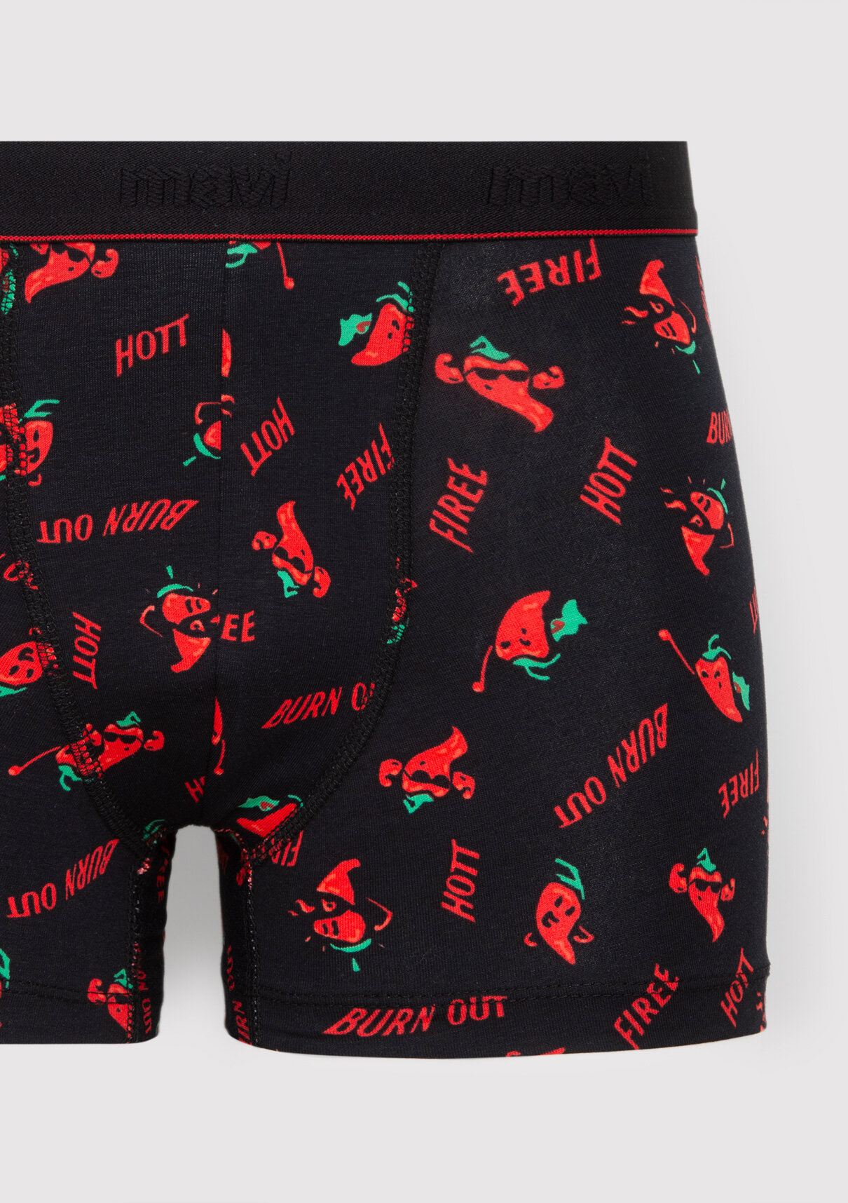 Mavi Baskılı Siyah Boxer görsel 2