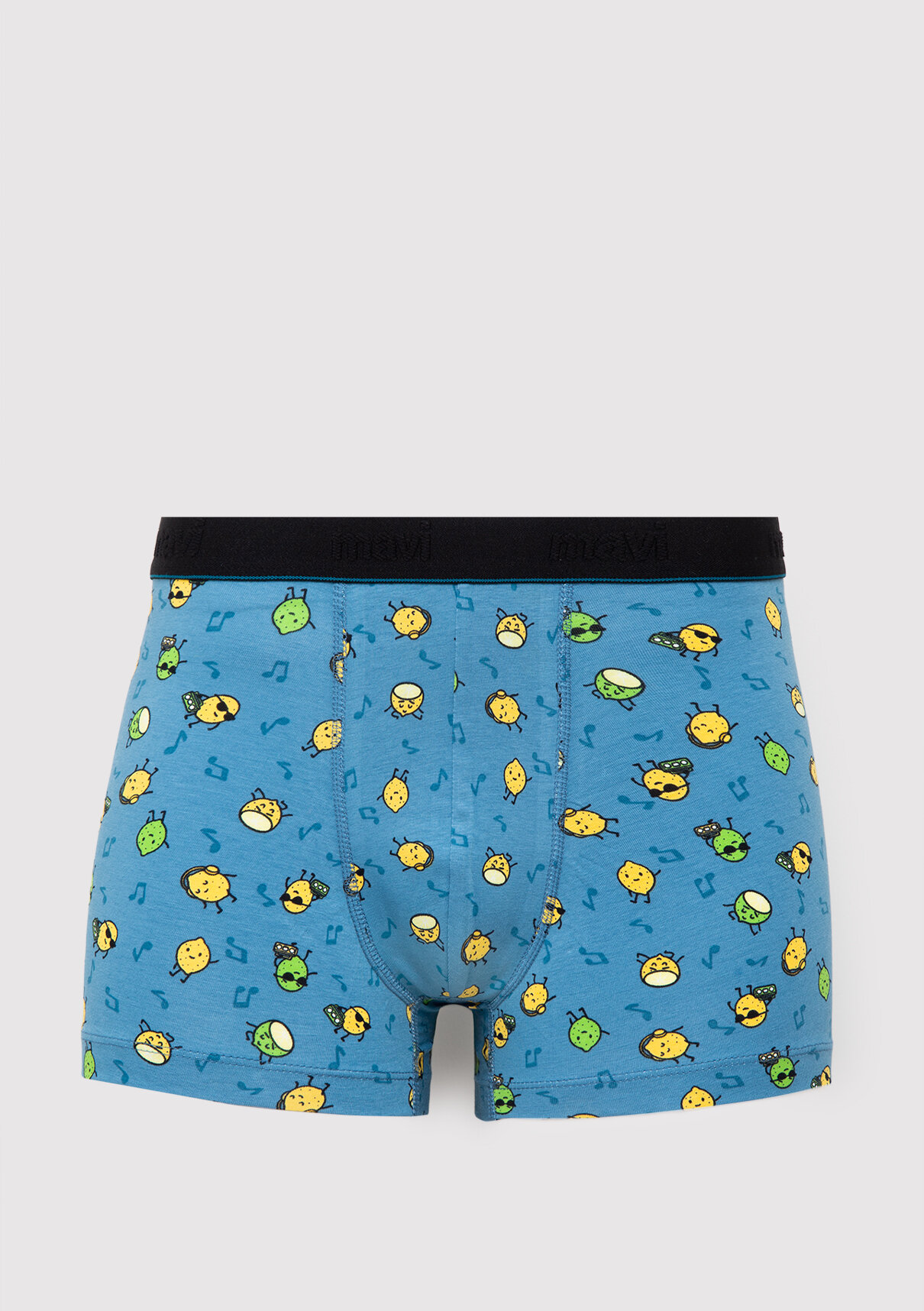 Mavi Baskılı Mavi Boxer
