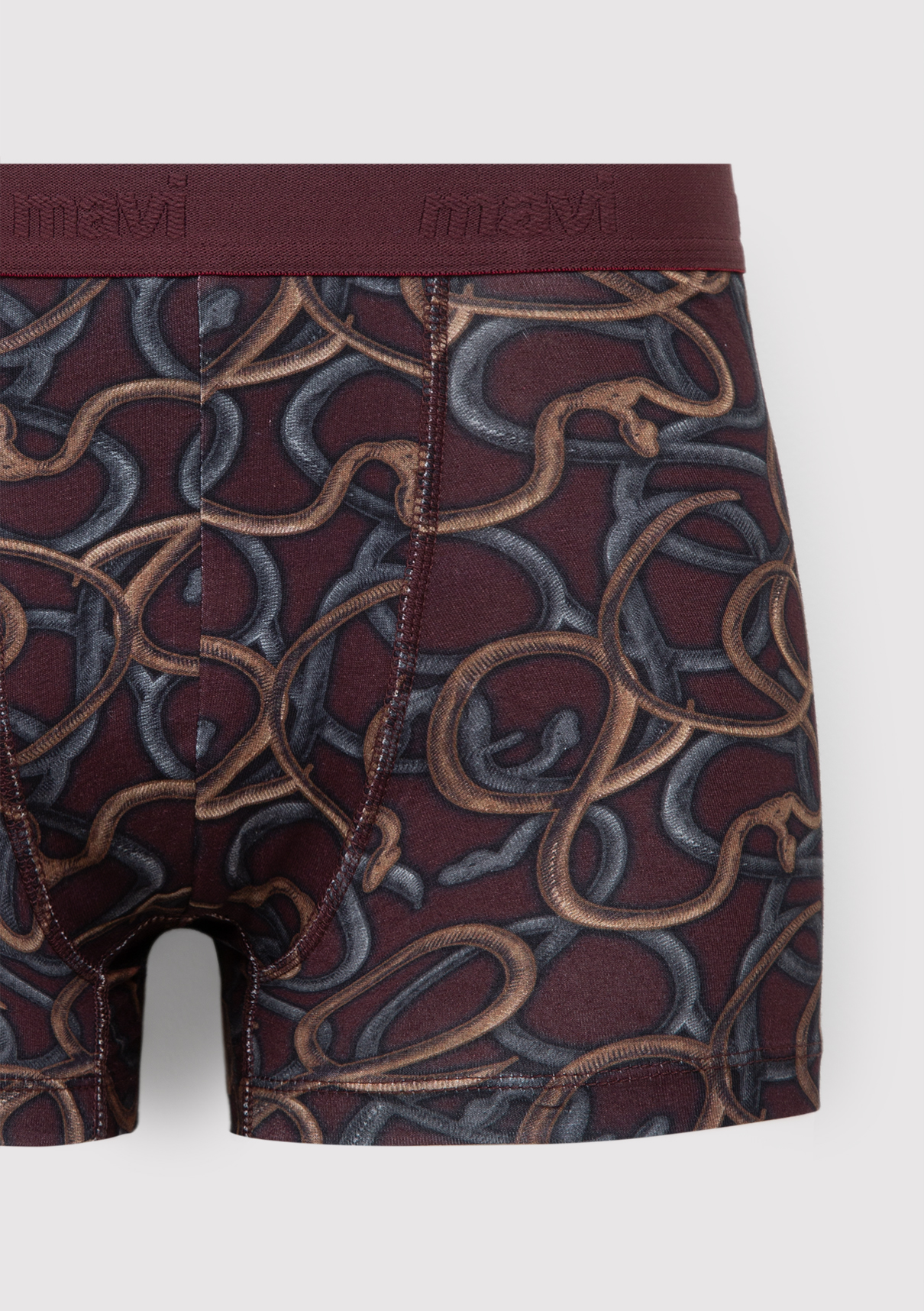 Mavi Baskılı Bordo Boxer görsel 2