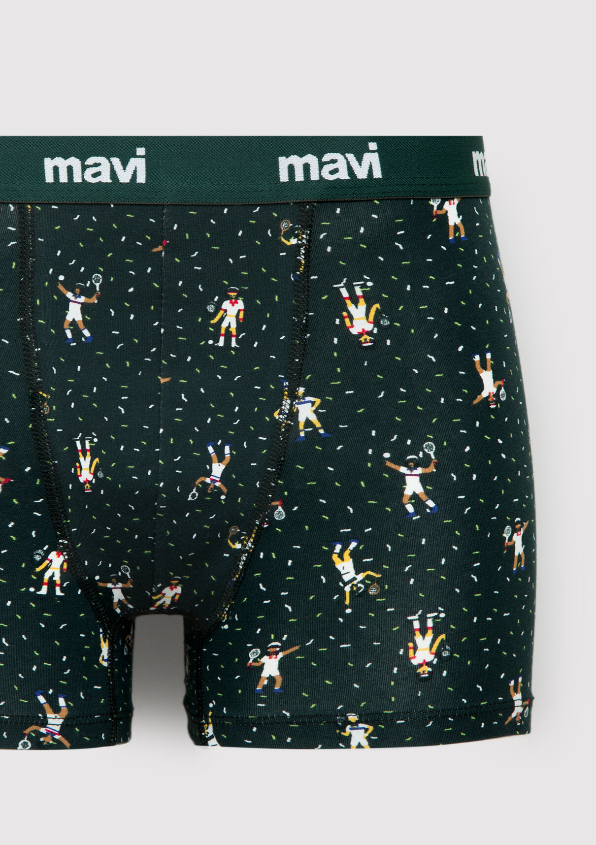 Mavi Baskılı Yeşil Boxer görsel 2