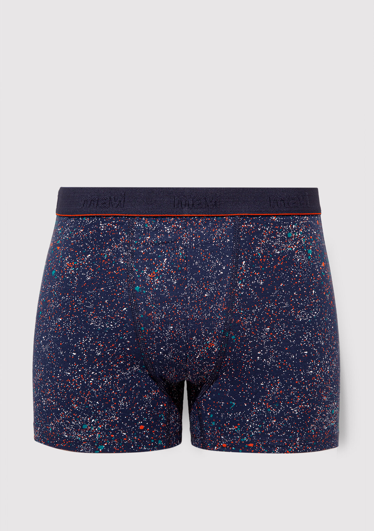 Mavi Baskılı Lacivert Boxer