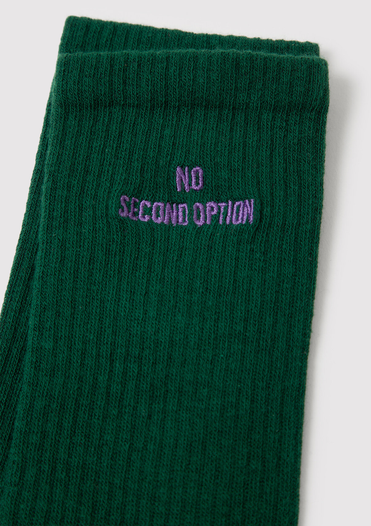 Mavi Slogan Nakışlı Yeşil Soket Çorap görsel 2