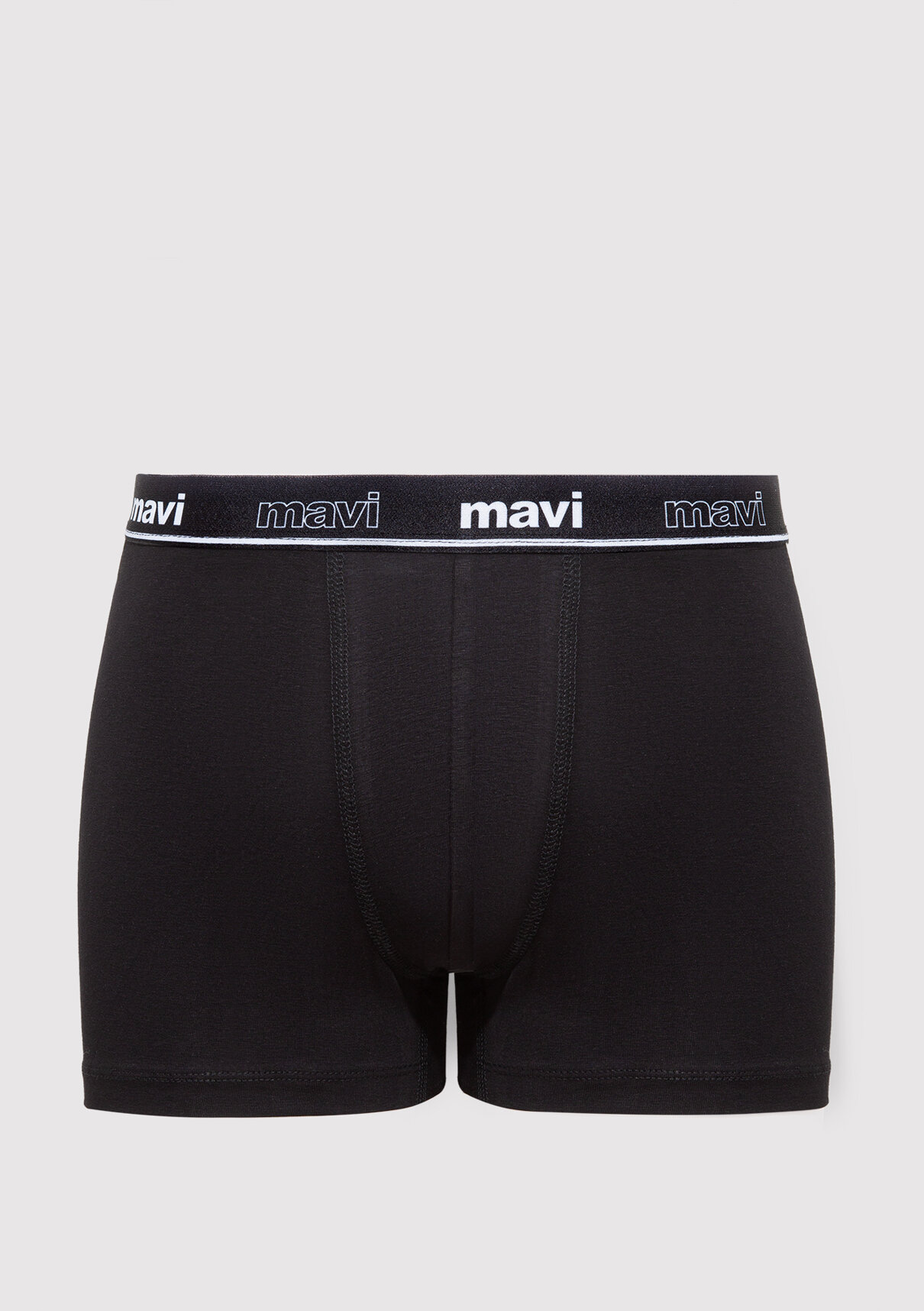 Mavi Siyah Basic Boxer