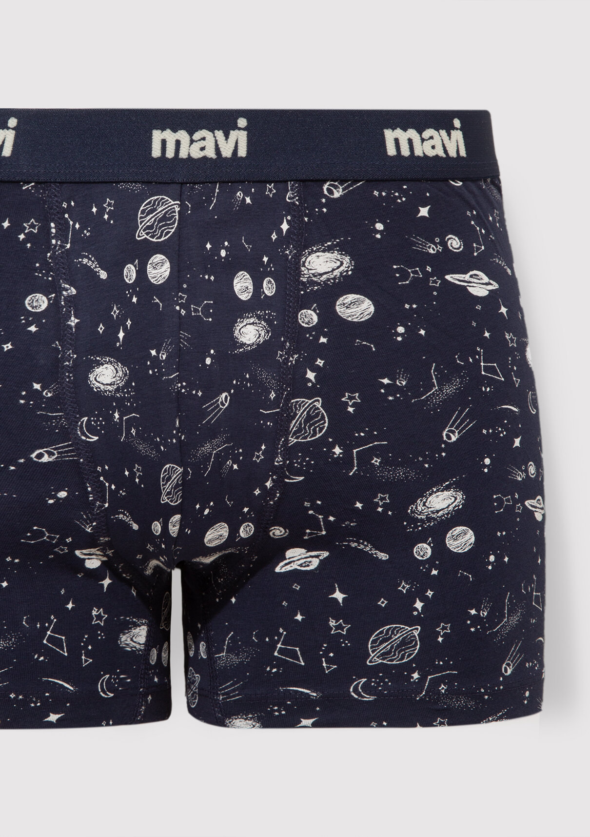 Mavi Gezegen Baskılı Lacivert Boxer görsel 2