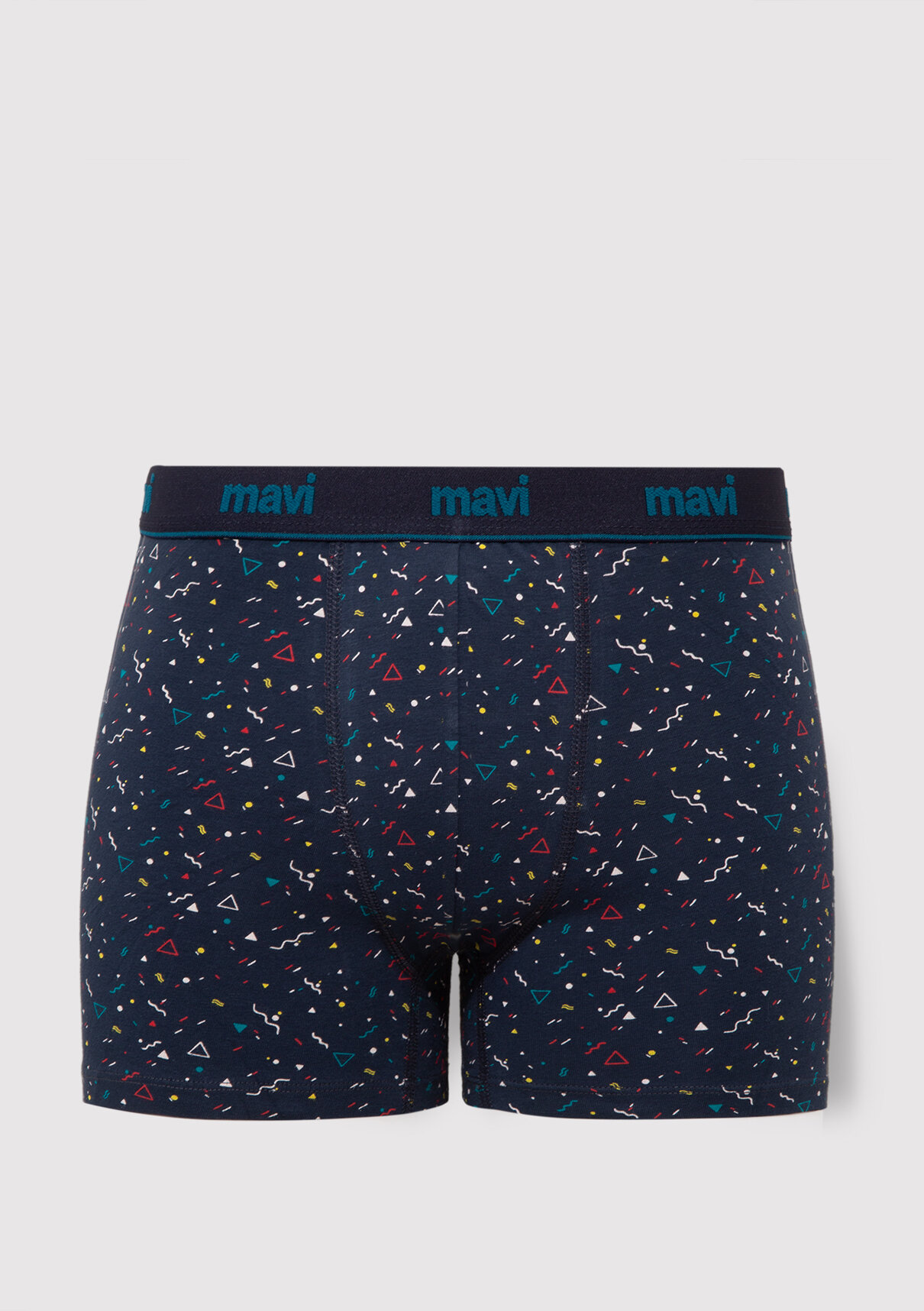 Mavi Baskılı Lacivert Boxer