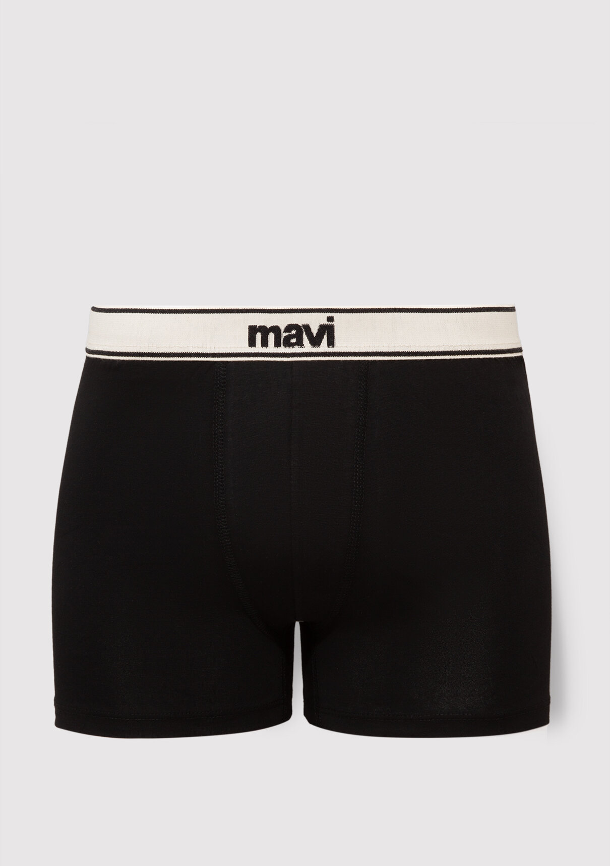 Mavi Siyah Basic Boxer