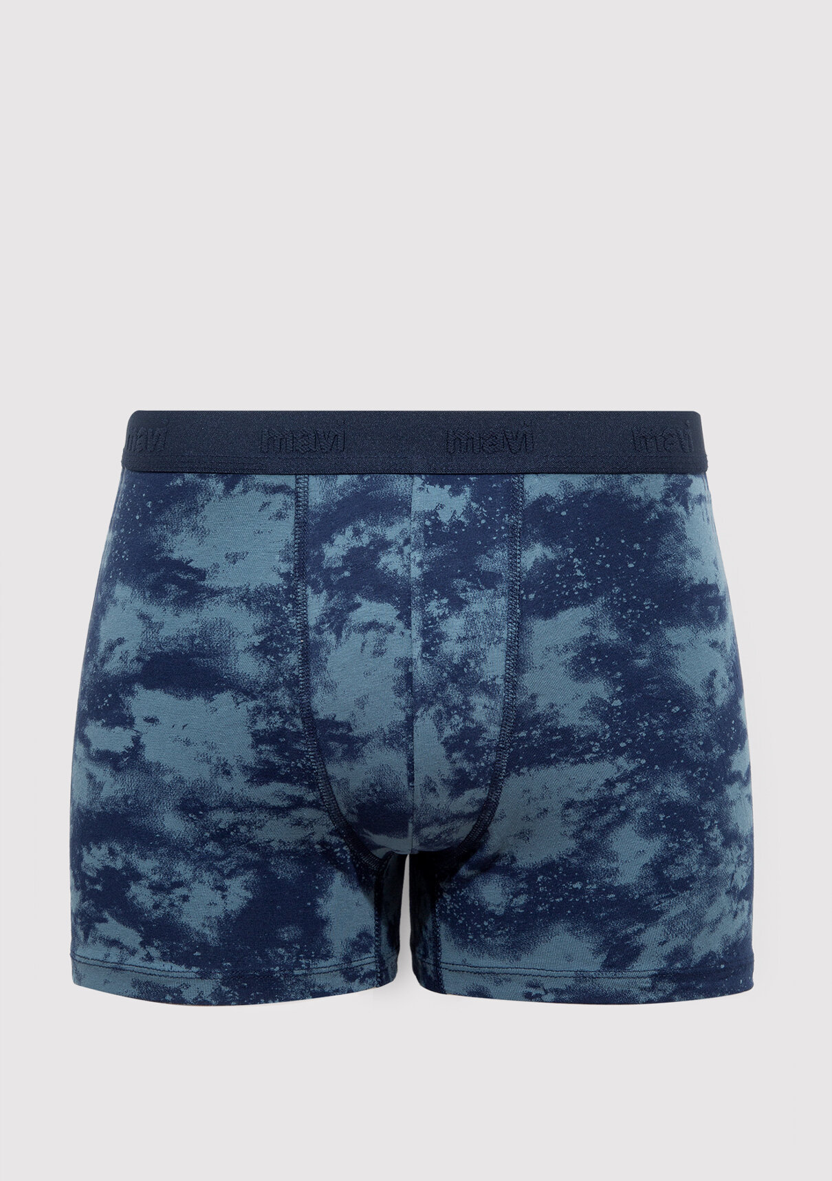 Mavi Batik Desenli Lacivert Boxer