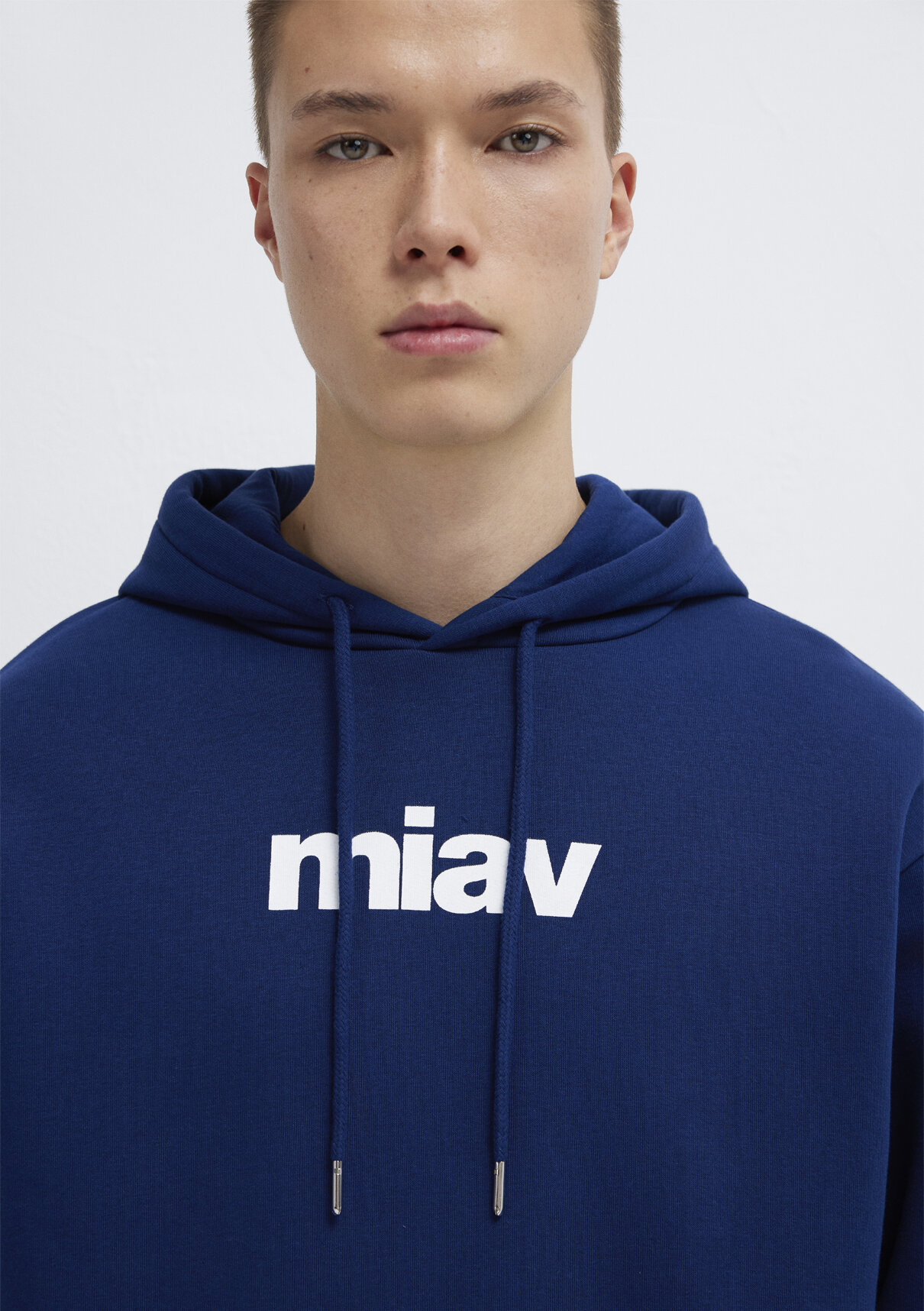 Mavi Miav Baskılı Kapüşonlu Mavi Sweatshirt görsel 7