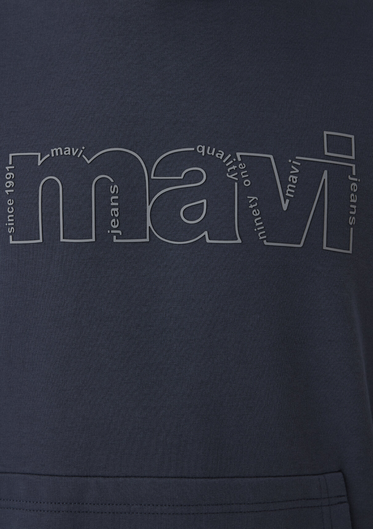 Mavi Logo Baskılı Kapüşonlu Lacivert Sweatshirt görsel 7